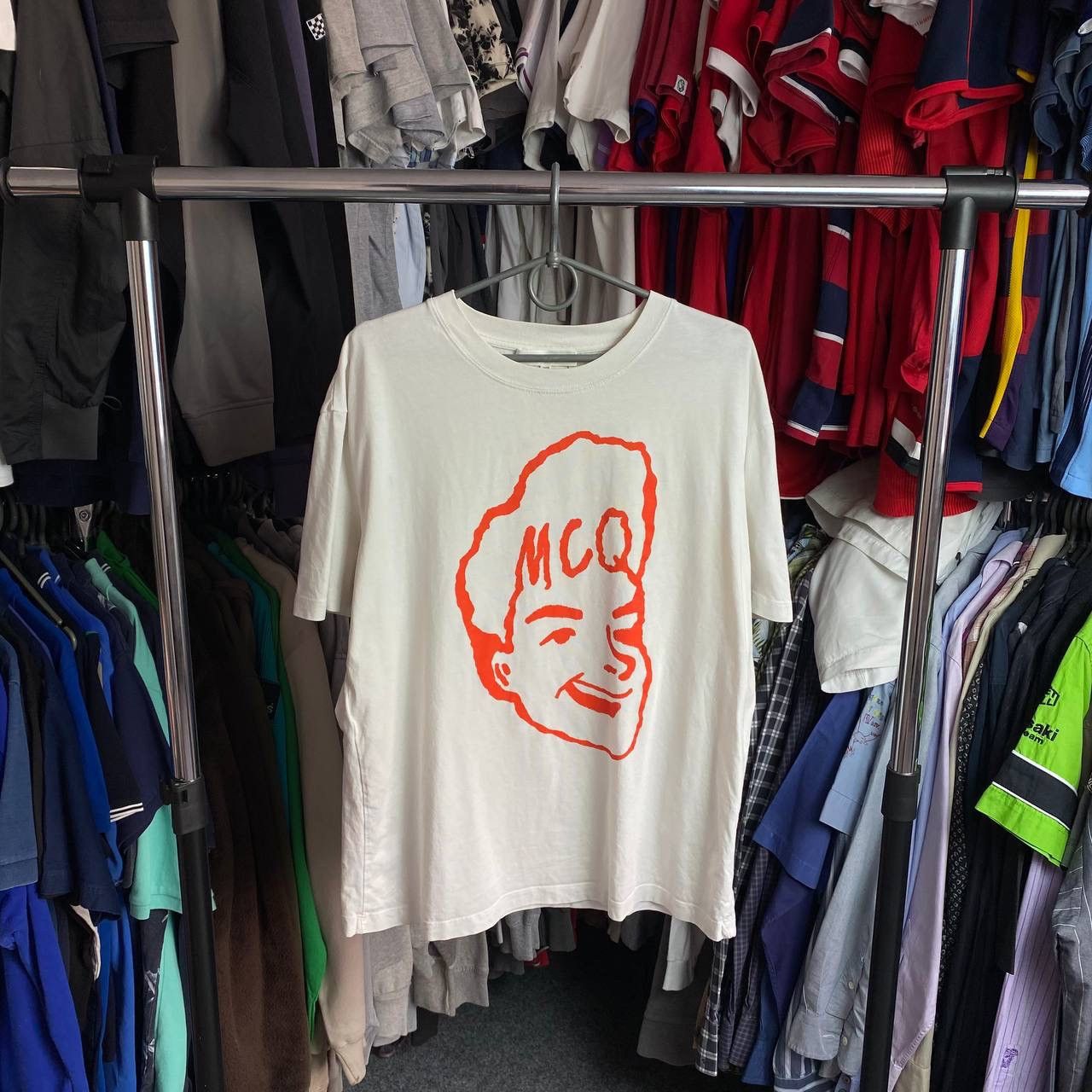 Alexander McQueen × MCQ Luxury Alexander McQueen MCQ big logo designer tee Size US XL / EU 56 / 4 - 1 Thumbnail