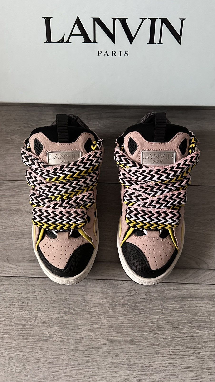 Lanvin Lanvin Curb Sneaker Pink Black Yellow Size US 5 / IT 35 - 1 Thumbnail