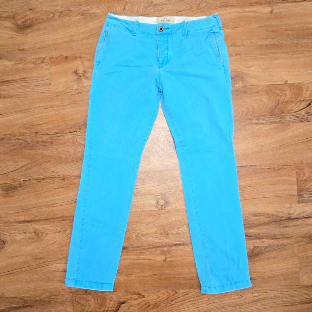 Hollister Hollister Blue Chino Pants Classic Fit 32x34 Mens Casual Size US 32 / EU 48 - 1 Thumbnail