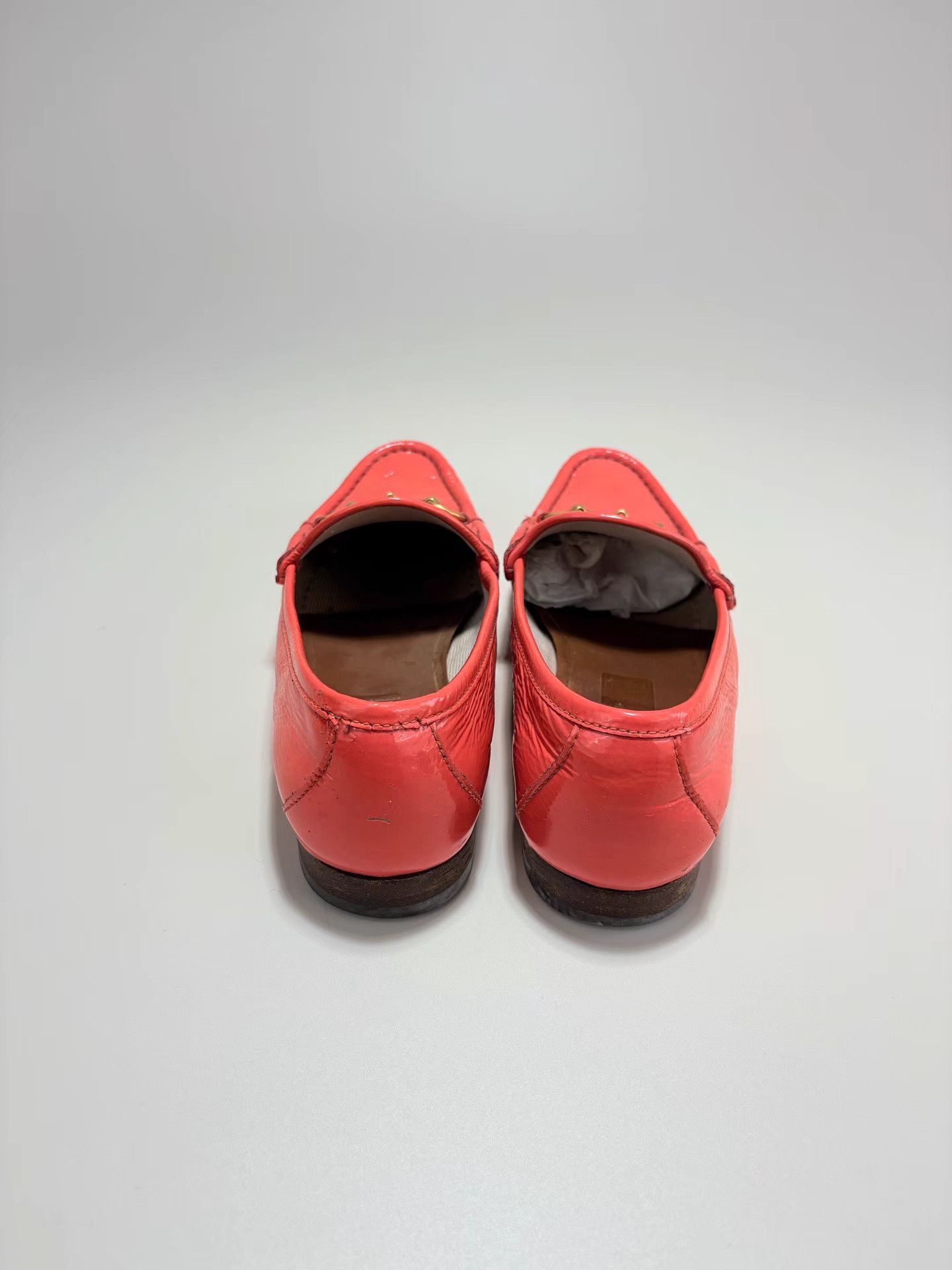Gucci GUCCI Patent Leather Gold-Buckle Loafers Size US 8 / IT 38 - 3 Thumbnail