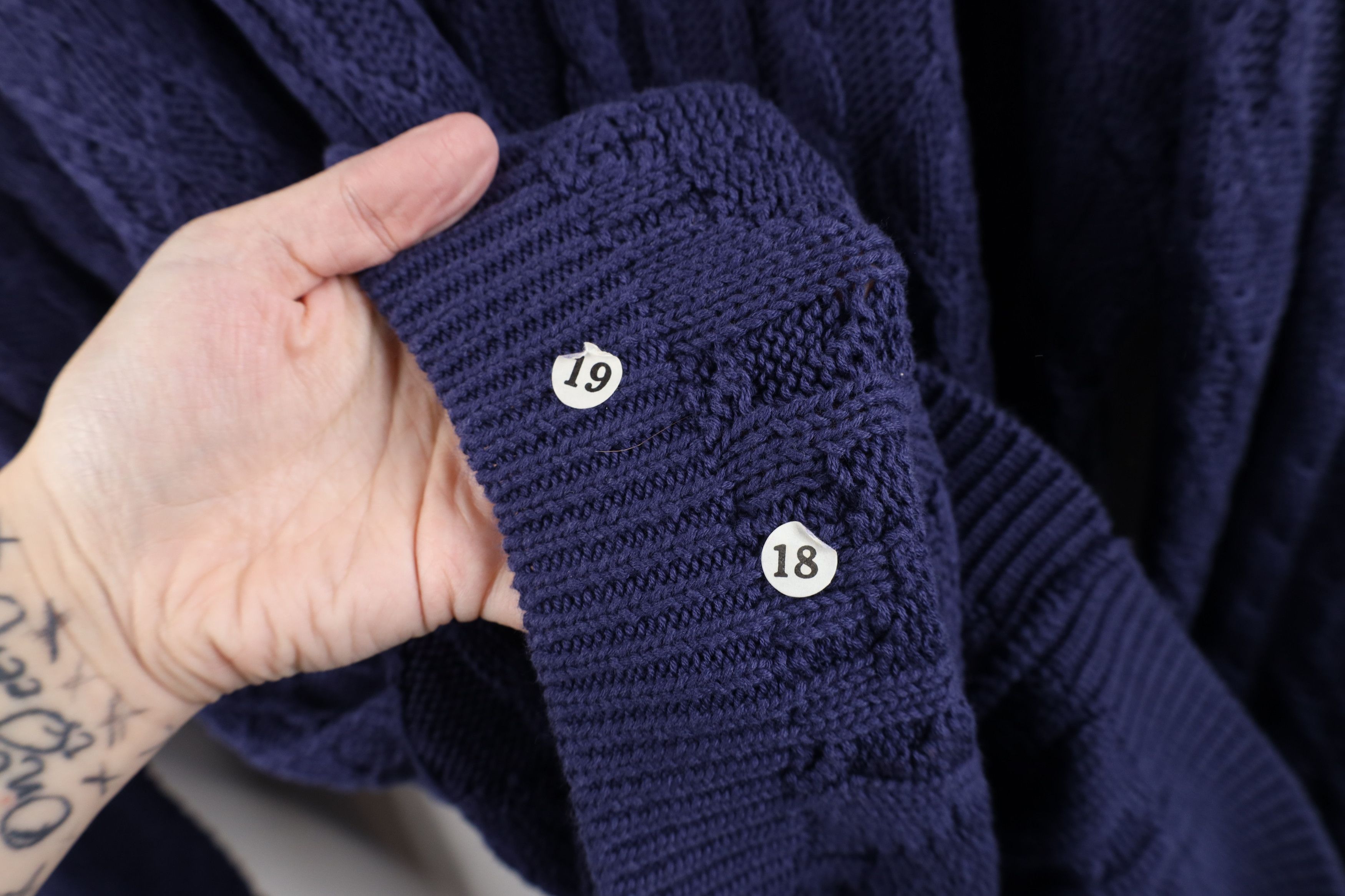 Vintage Vintage 90s Streetwear Chunky Cable Knit Fisherman Sweater Size 3XL / US 20-22 - 7 Thumbnail