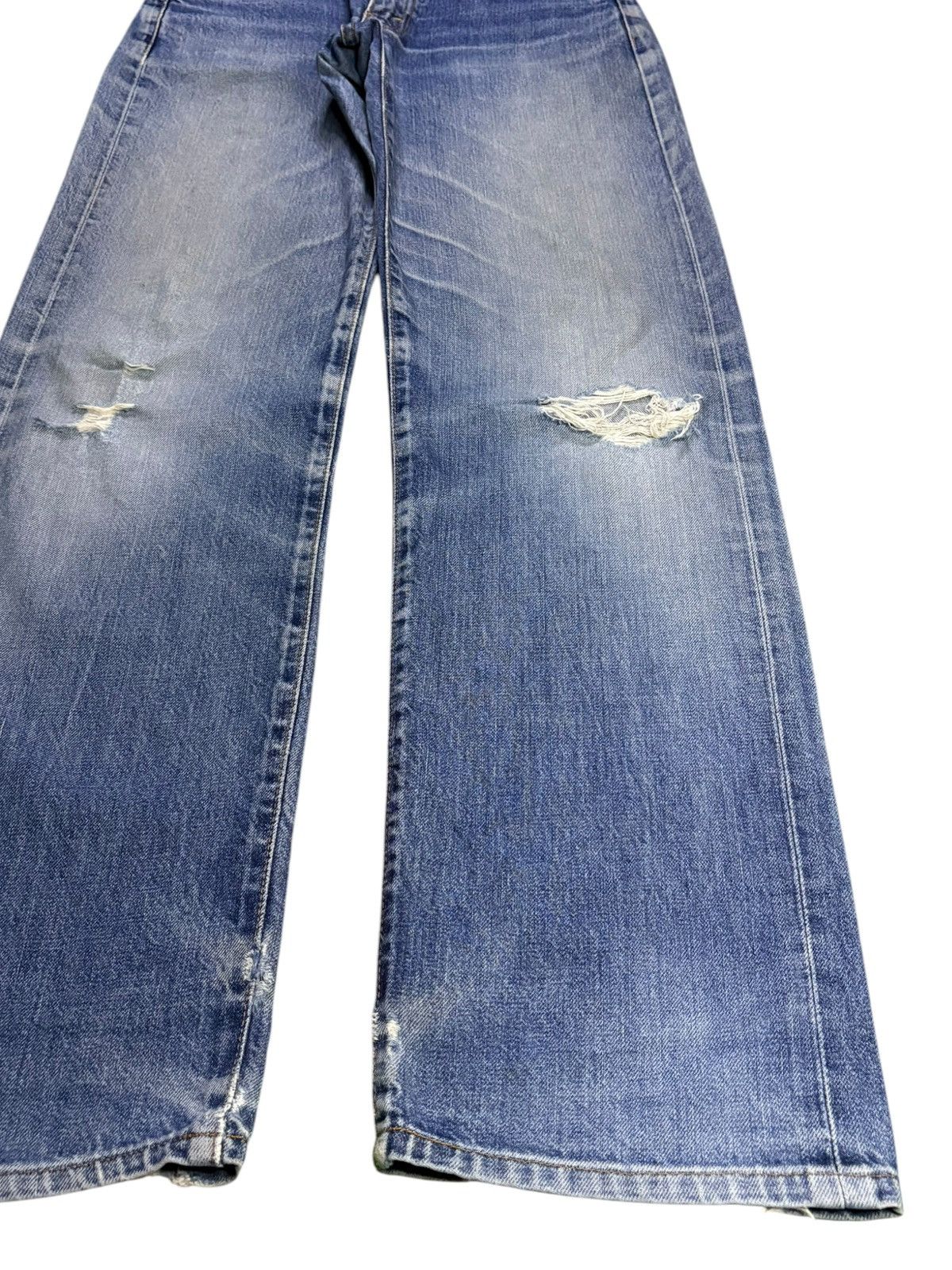 LVC × Levi's × Levi's Vintage Clothing Vintage 80s Levis 503B Big E Selvedge Distress Baggy Jeans Size US 31 - 7 Thumbnail