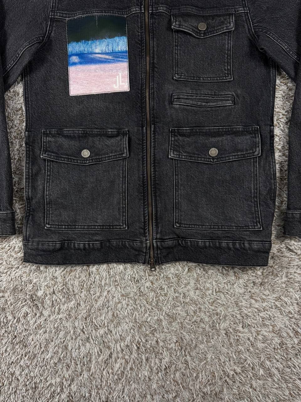 J.Lindeberg J.Lindeberg Full Zip Denim Black Jacket Size US M / EU 48-50 / 2 - 3 Thumbnail