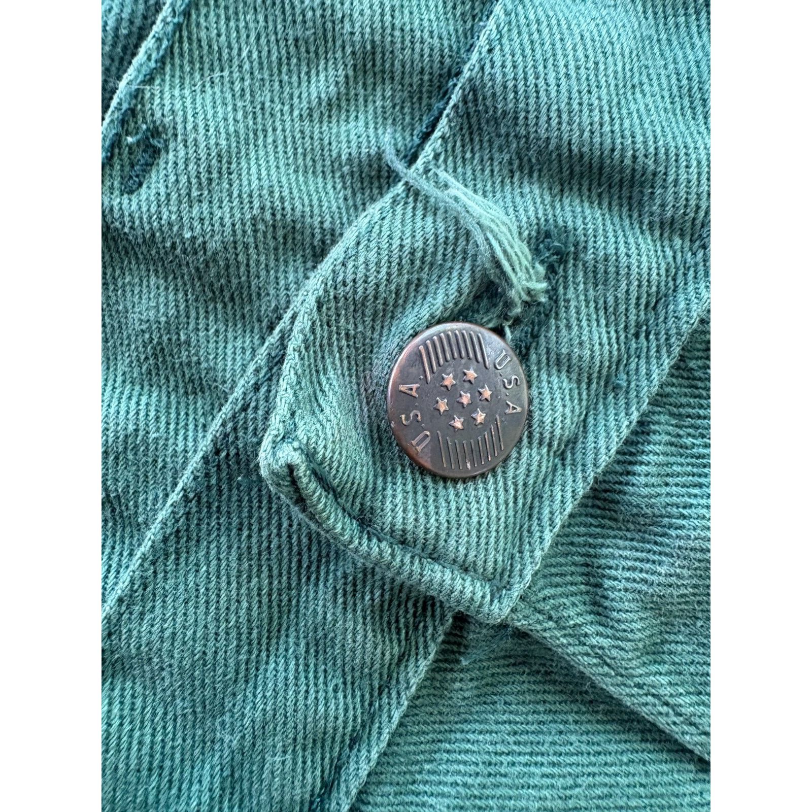 Vintage Vintage Green Denim Womans Plus Size Shorts 26W Size 42" / US 20 - 8 Thumbnail