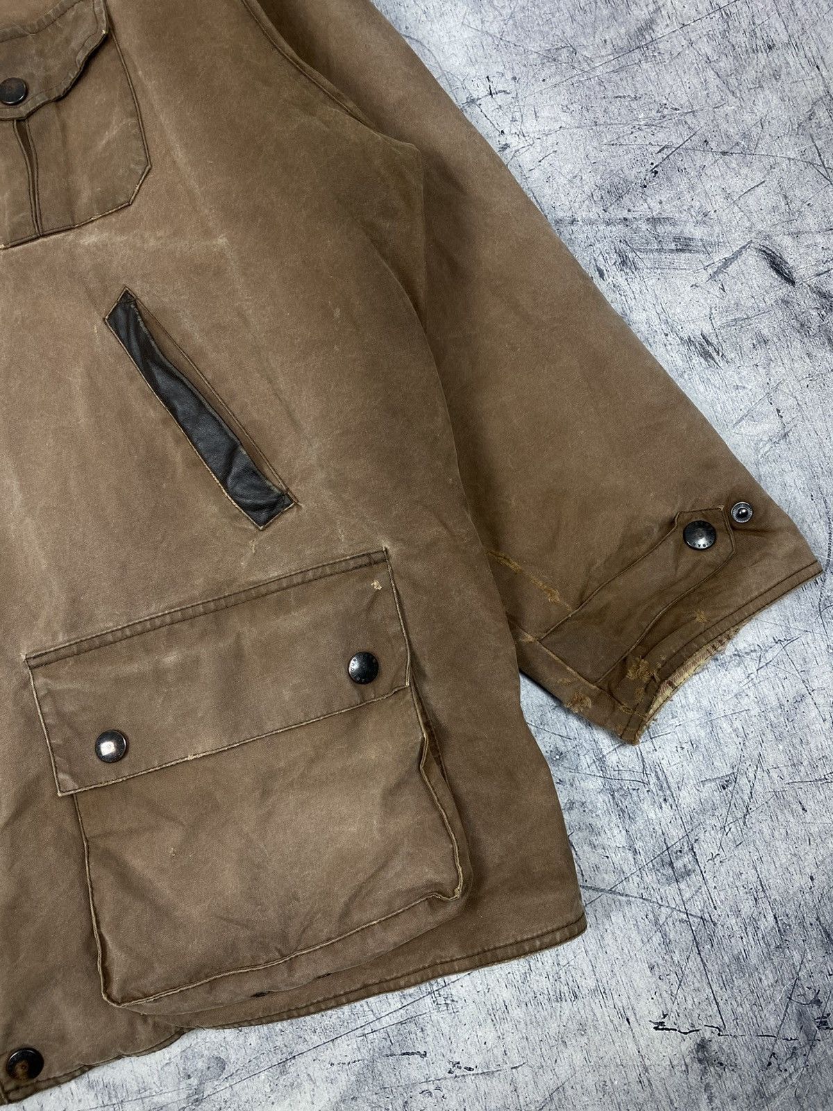 Barbour Barbour Bushman Waxed Jacket Brown Distressed Workwear Size US XXL / EU 58 / 5 - 10 Thumbnail