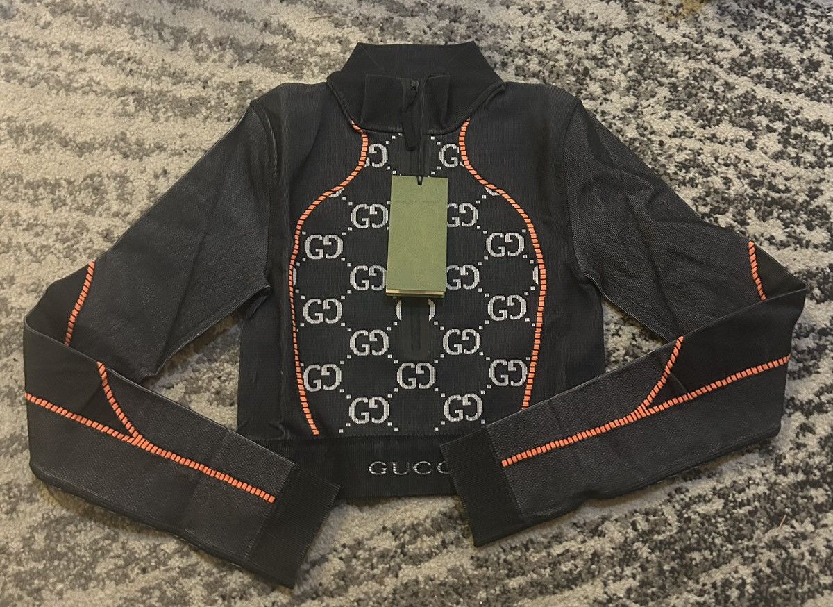 Gucci Gucci GG Jersey Jacquard Cropped Top size S Size S / US 4 / IT 40 - 2 Thumbnail