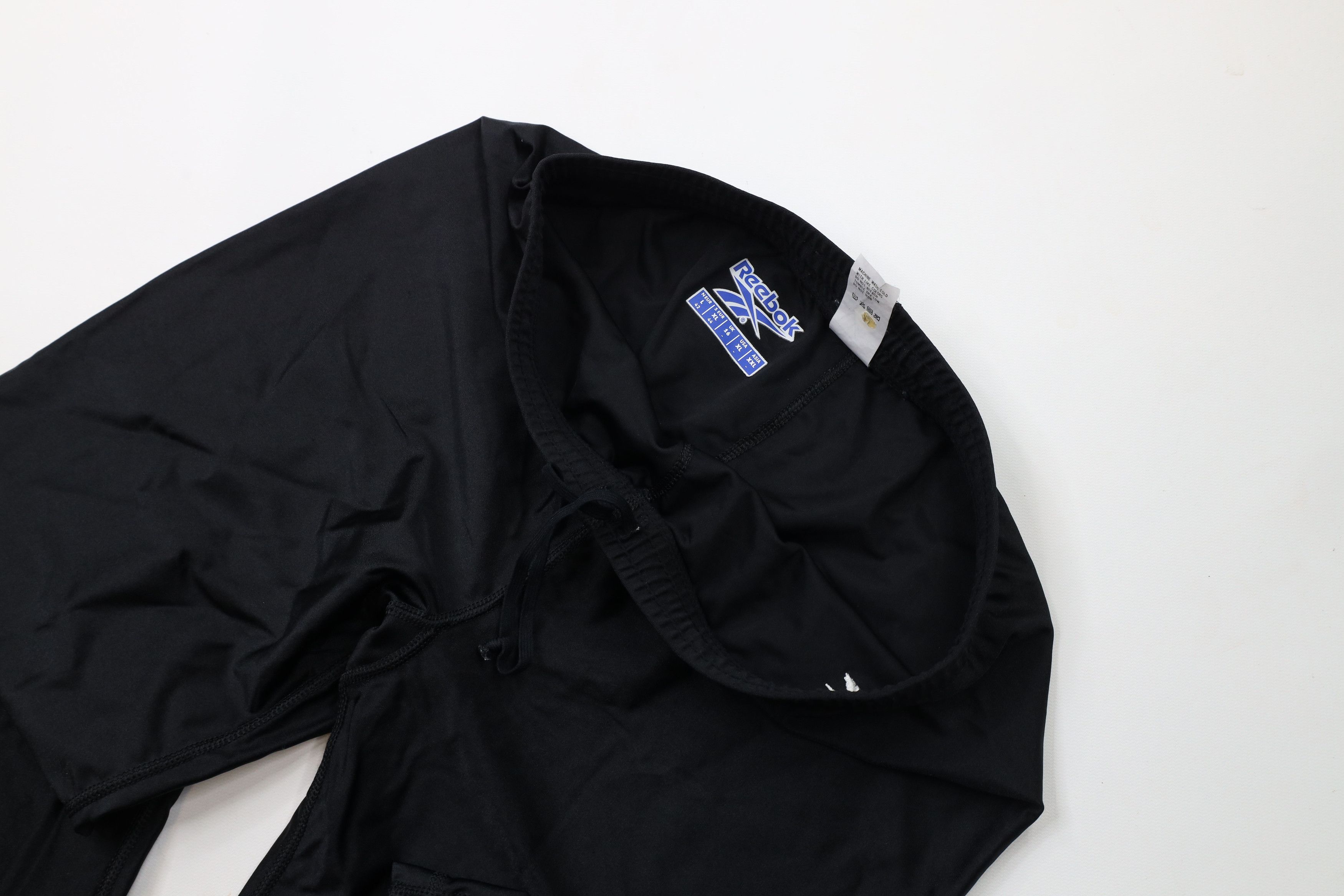 Reebok × Vintage Vintage 90s Reebok Logo Spandex Running Gym Pants Black USA Size 26" / US 2 / IT 38 - 5 Thumbnail