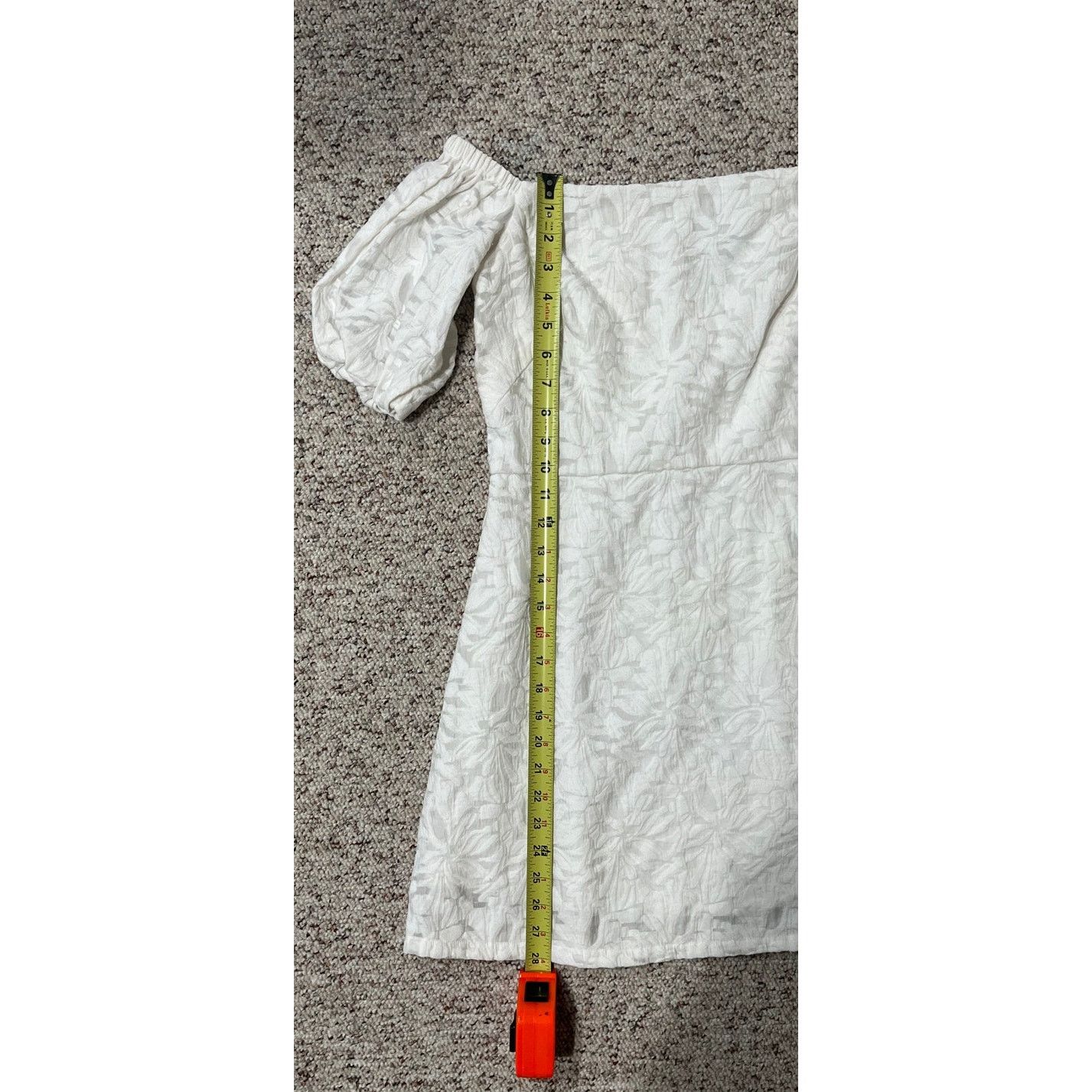 & Other Stories & Other Stories White Mini Dress Off Shoulder Bardot SZ 4 Size S / US 4 / IT 40 - 7 Thumbnail