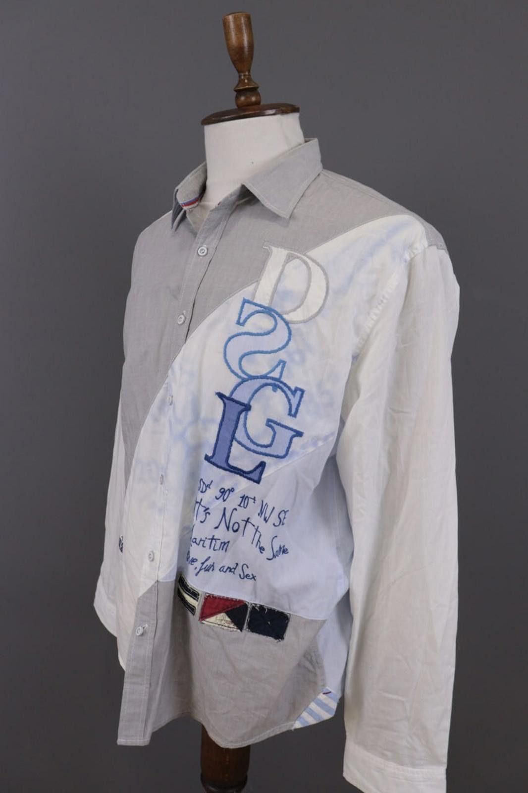 Desigual Desigual Slim Multicolor Big Logo Shirt Size XXL Size US XXL / EU 58 / 5 - 6 Thumbnail