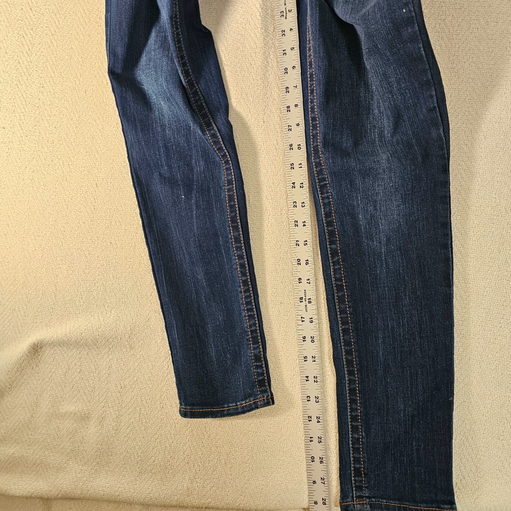 Vintage Seven7 Women’s Jeans Skinny High Rise Tummyless Stretch Dark Wash 28 in Inseam 28.5 in 5-Pocket Denim Blue Size 8 Size 30" / US 8 / IT 44 - 7 Thumbnail