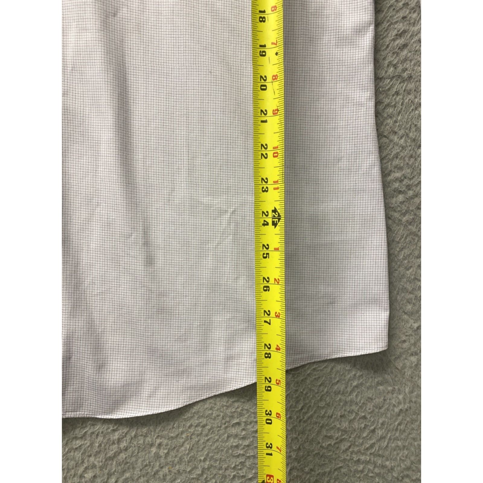 Brooks Brothers VINTAGE Brooks Brothers Regent Check Dress Shirt 16.5 Long Sleeve White Cotton Classic Fit Mens Size 42R - 6 Thumbnail