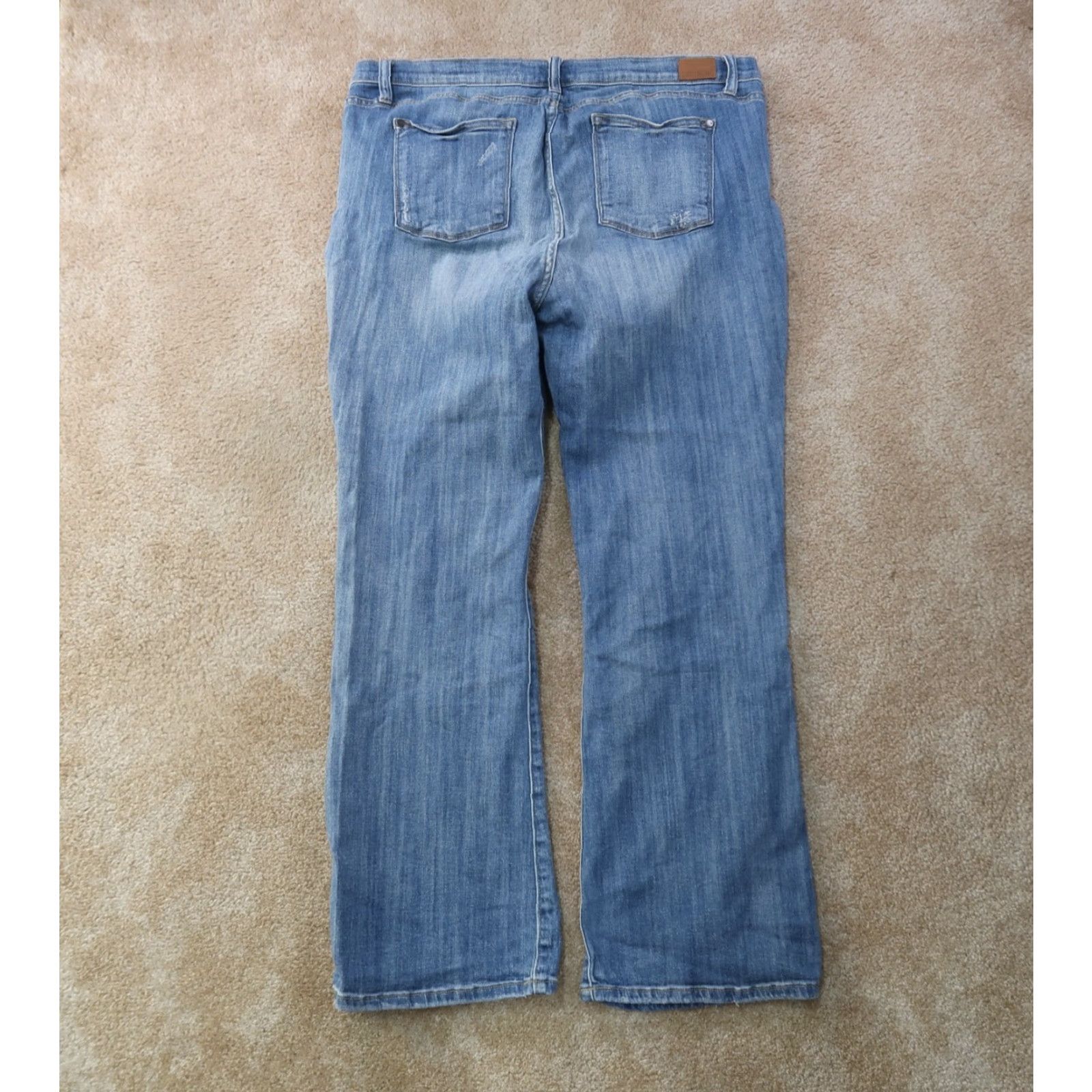 Vintage Judy Blue Jeans Women's 3XL High Rise Bootcut Denim Blue Stretch Regular 38x32 Modern Classic 5-Pocket Zip Button Jeans Size 40" / US 18 - 6 Thumbnail