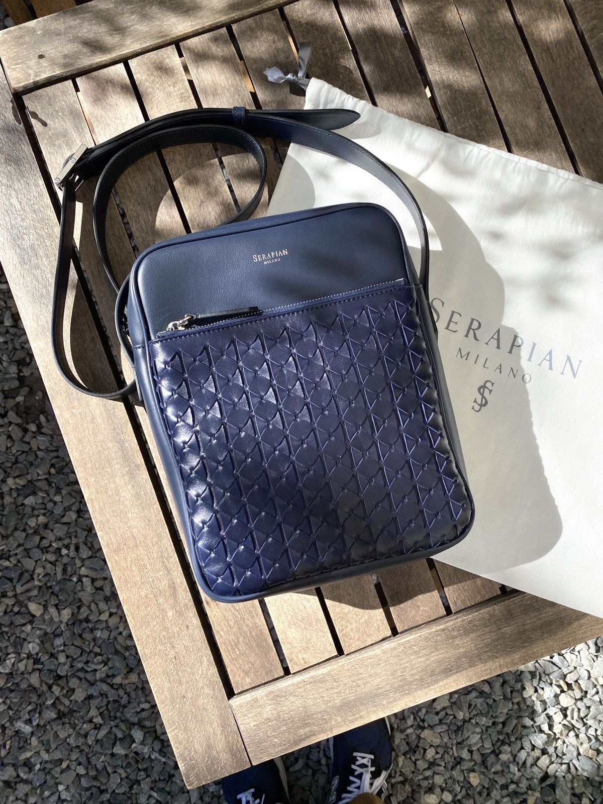 Designer × Serapian Milano Serapian Milano Messenger in Mosaico Weawing Leather Bag Size ONE SIZE - 7 Thumbnail