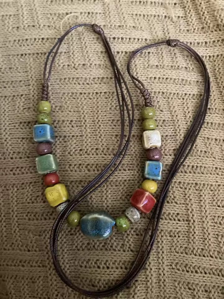 Handmade Boho Pendant Necklace Handmade Jewelry Gift For Her Size ONE SIZE - 2 Thumbnail