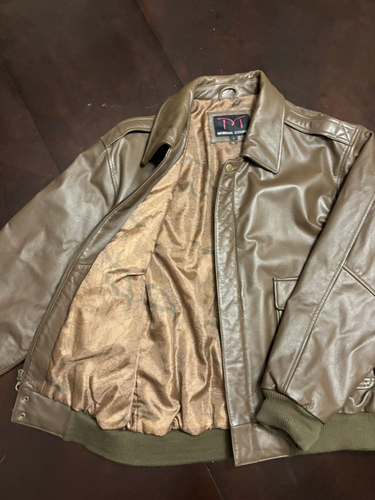Vintage Vintage Morgan Cooper Leather Jacket Size US L / EU 52-54 / 3 - 2 Thumbnail