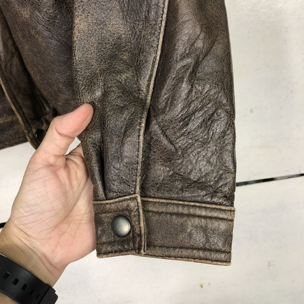 Japanese Brand 🔥VINTAGE LEATHER JACKET UNBRANDED JAPAN ISSEY MIYAKE Size US M / EU 48-50 / 2 - 17 Thumbnail