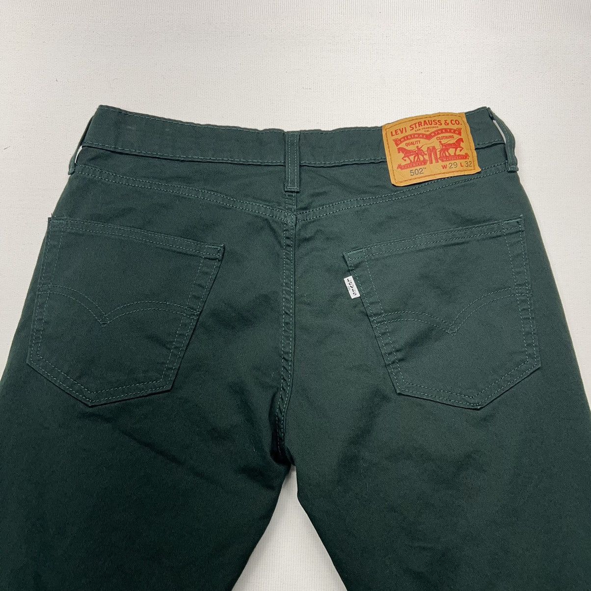 Levi's Levis Pants Green 502 Regular Taper Fit Pants Preppy Y2K Size US 29 - 7 Thumbnail