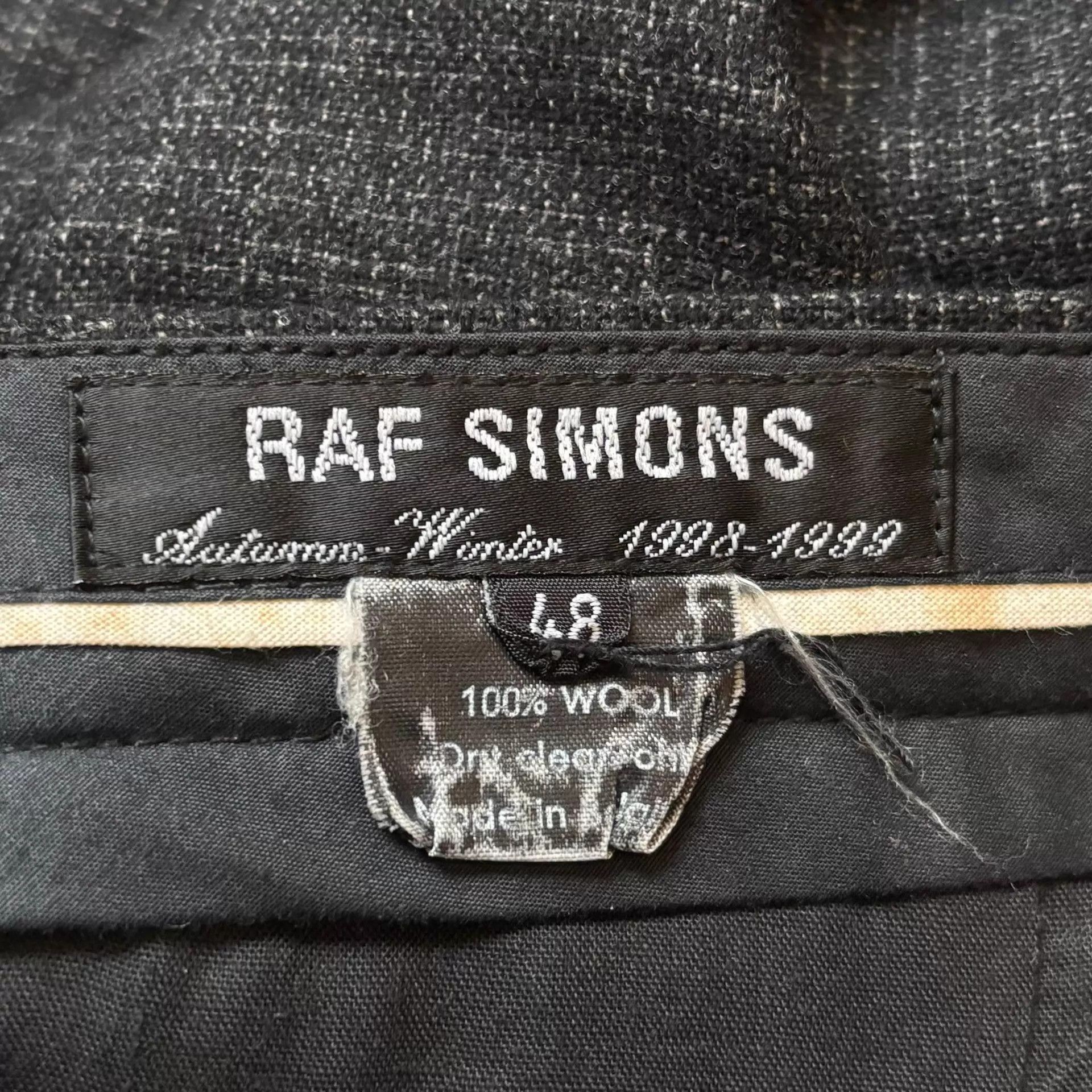 Raf Simons Raf Simons AW1998 Double Pleated Wool Trousers Size US 32 / EU 48 - 6 Thumbnail