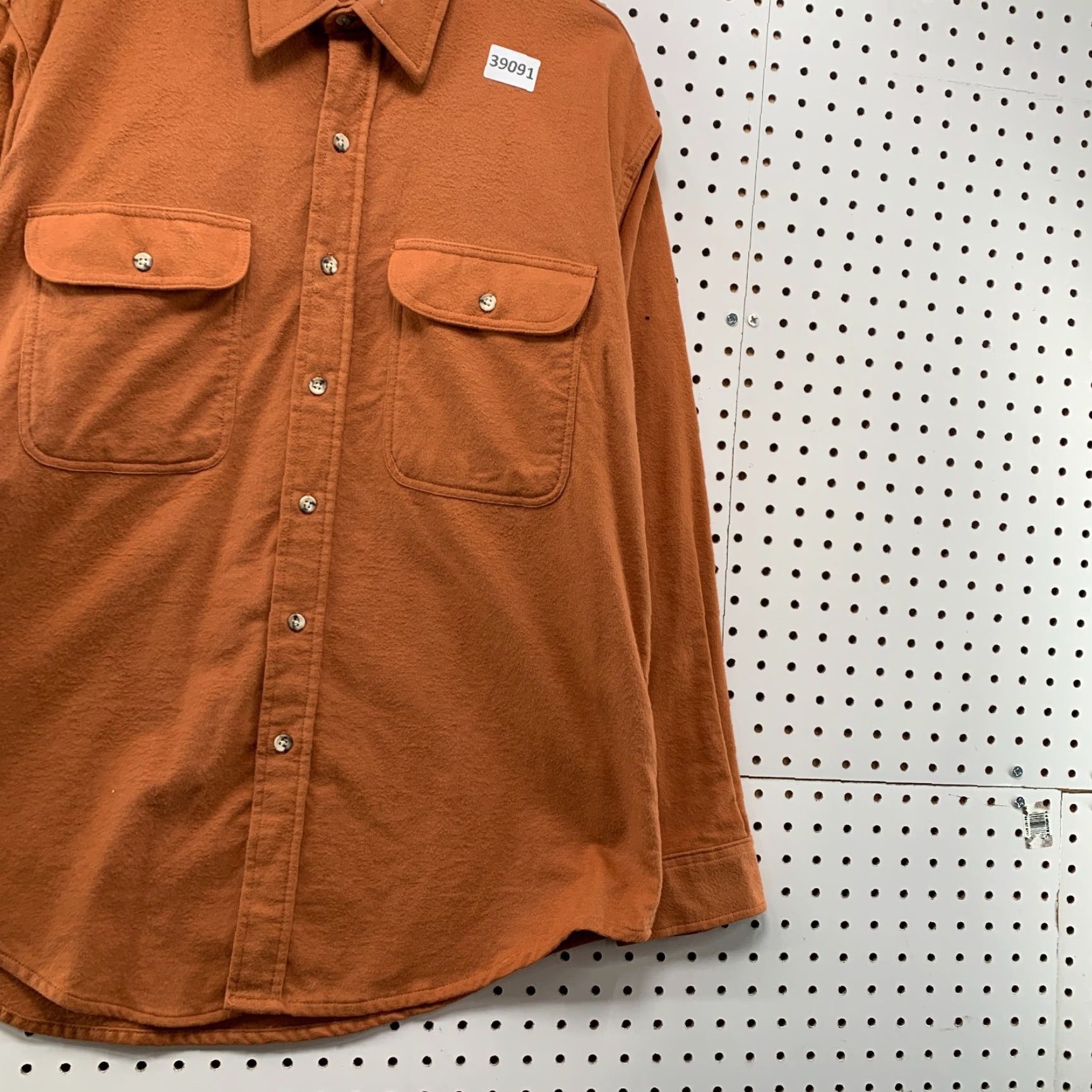 CLOT VINTAGE St John Chamois Cloth Button Shirt Mens XL Orange Pockets Size US XL / EU 56 / 4 - 4 Thumbnail