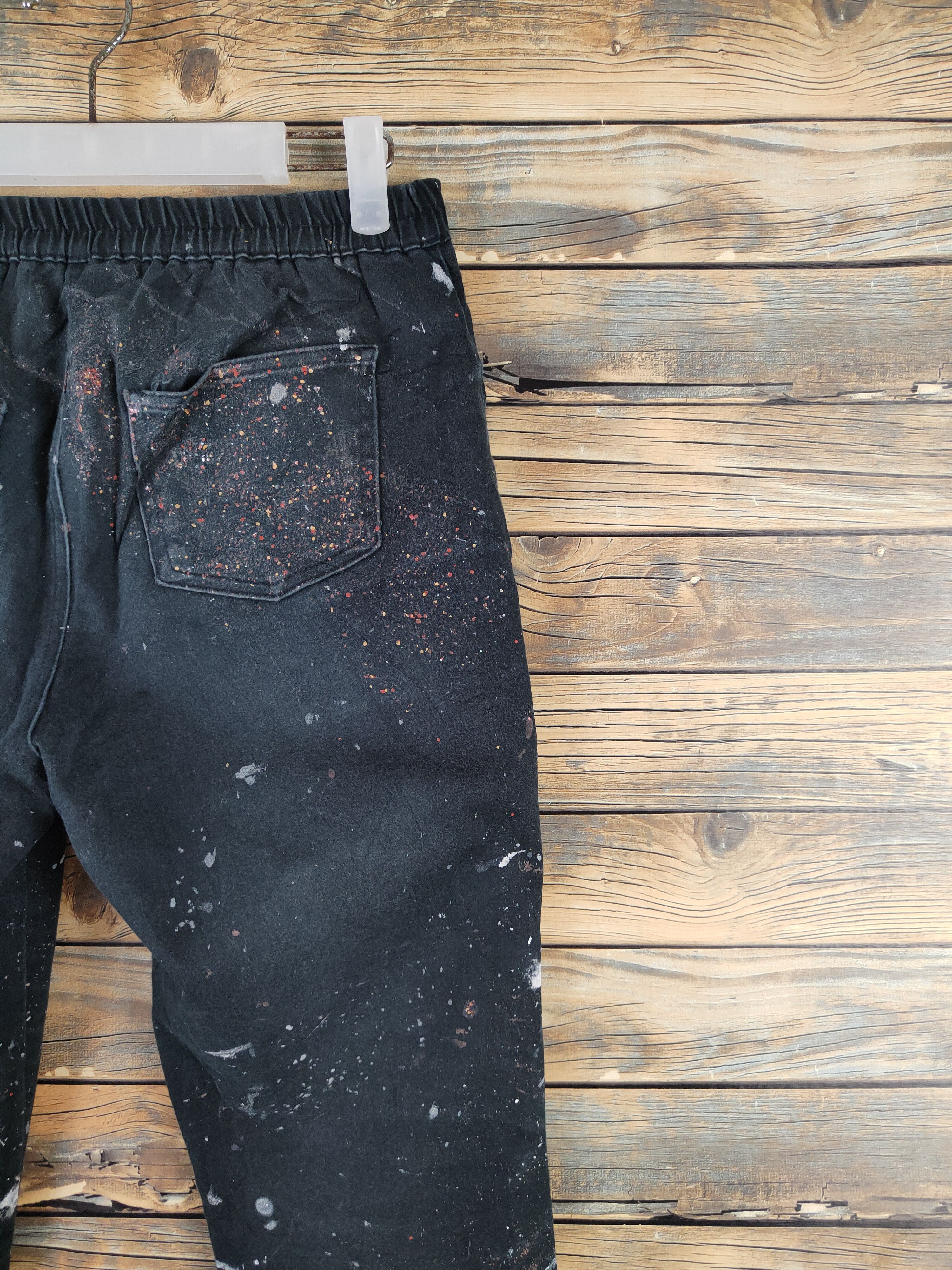 GU × Vintage GU Black painter jogger Pants #W2213 Size 28" / US 6 / IT 42 - 10 Thumbnail