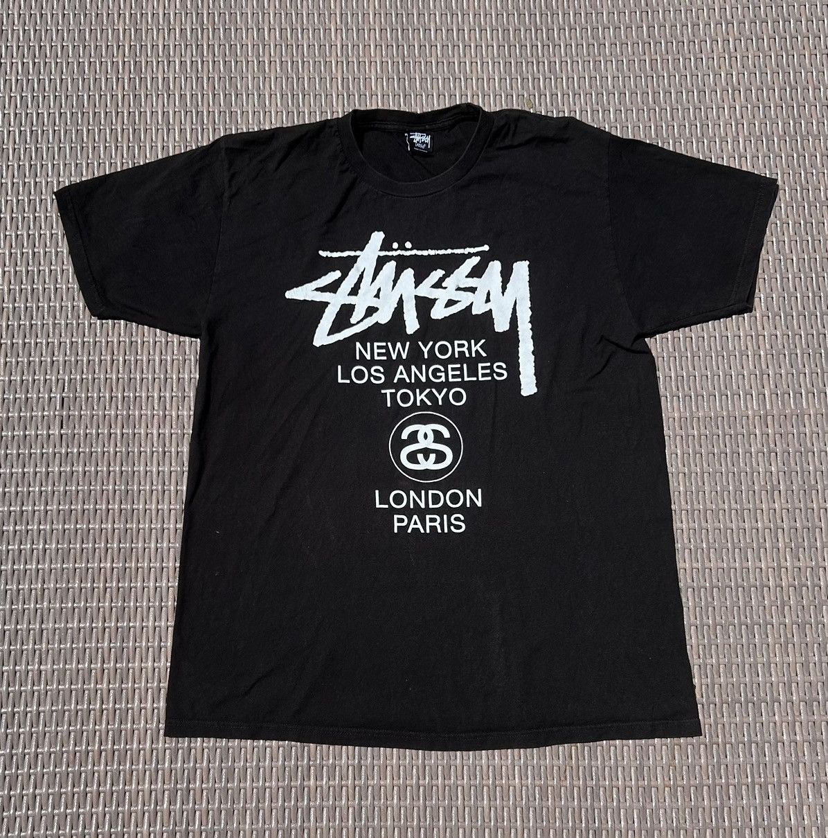 Stussy Stussy World Tour Tee “Black” Size L | Grailed