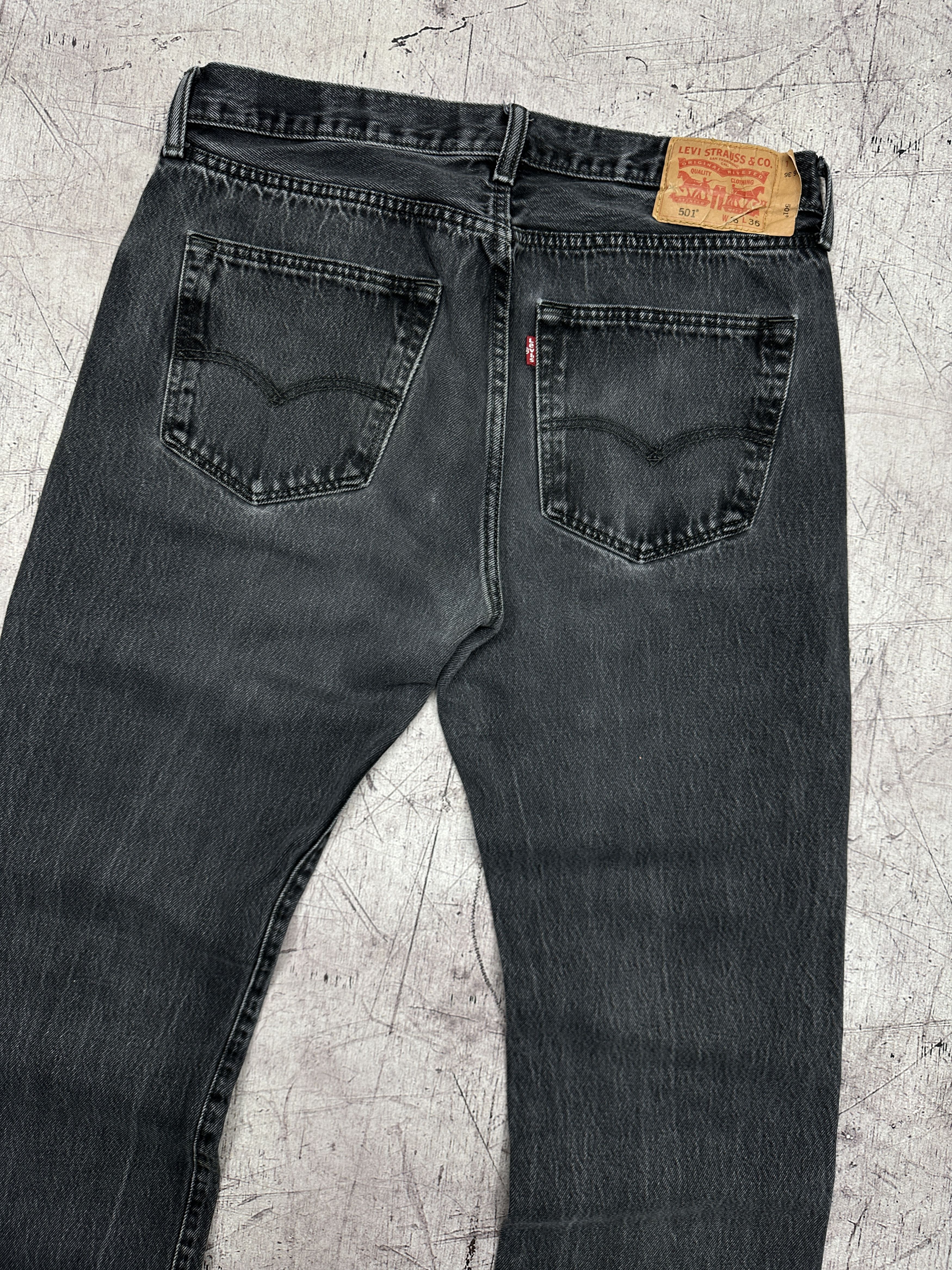 Levi's Levi's 501 Mens Washed Denim Pants Jeans Size 36 x 36 Size US 36 / EU 52 - 2 Thumbnail