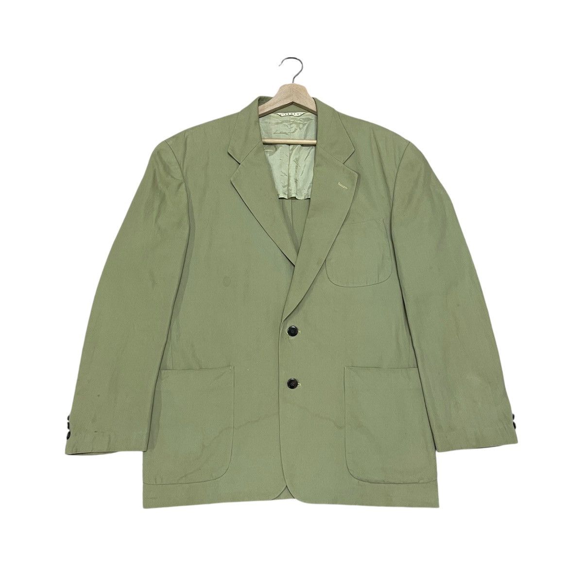 Givenchy Vintage Givenchy Stretch Cotton Silk-Blend Blazer Jacket Size US L / EU 52-54 / 3 - 1 Thumbnail