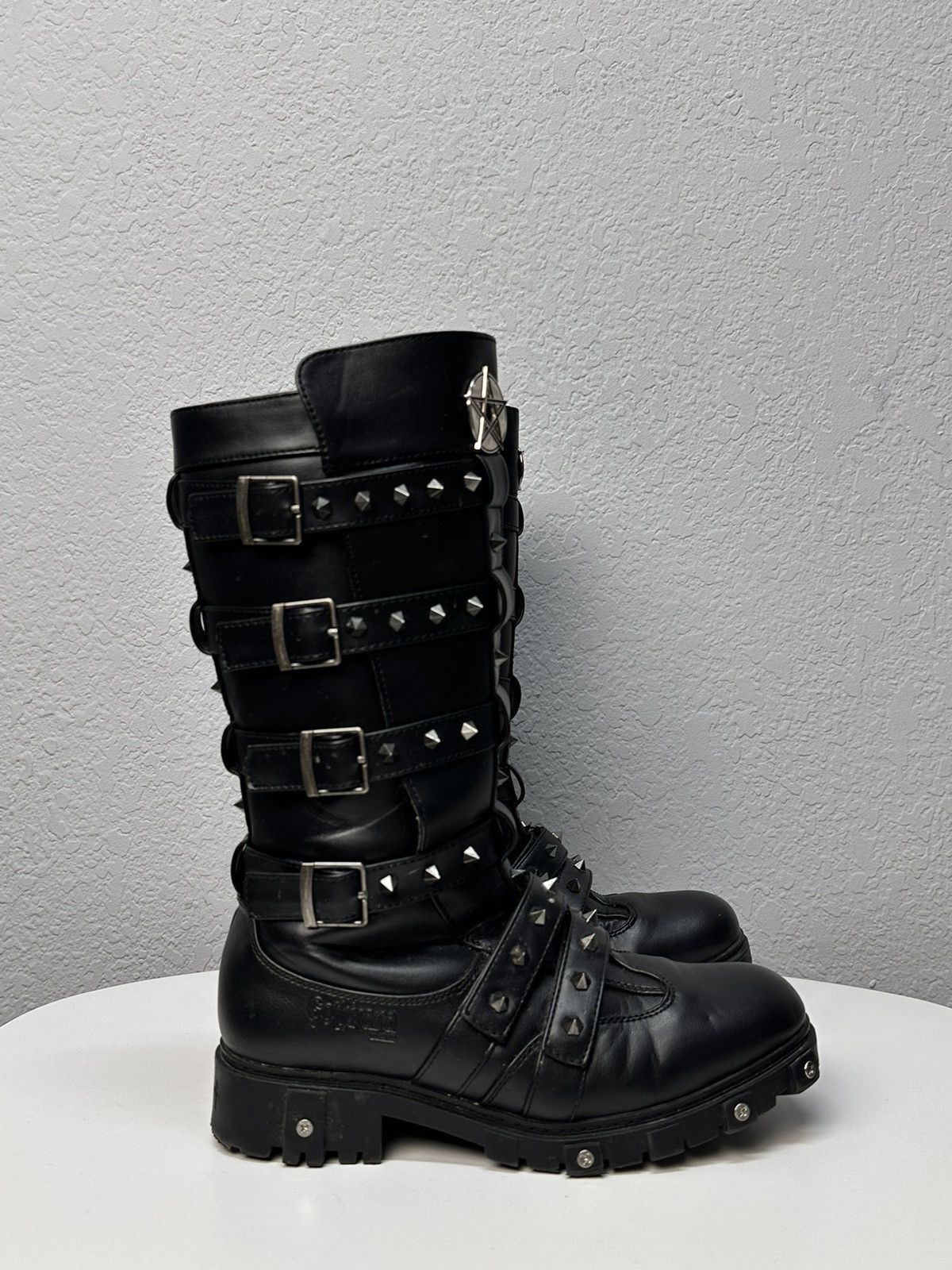 New Rock Vintage Leather boots Gothicana Gothic Style Avantgrade Size US 9 / IT 39 - 3 Thumbnail