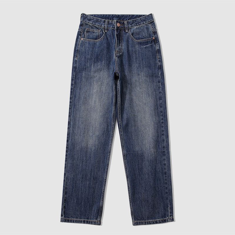 Japanese Brand Retro washed loose straight leg jeans Size US 32 / EU 48 - 5 Thumbnail