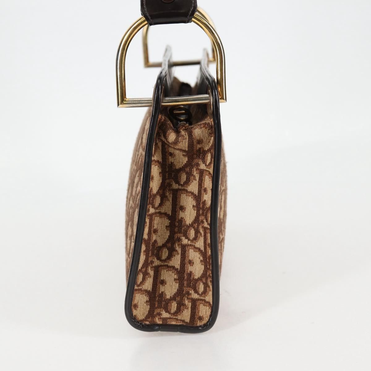 Dior DIOR Trotter Canvas Shoulder Bag Brown Gold Size ONE SIZE - 6 Thumbnail