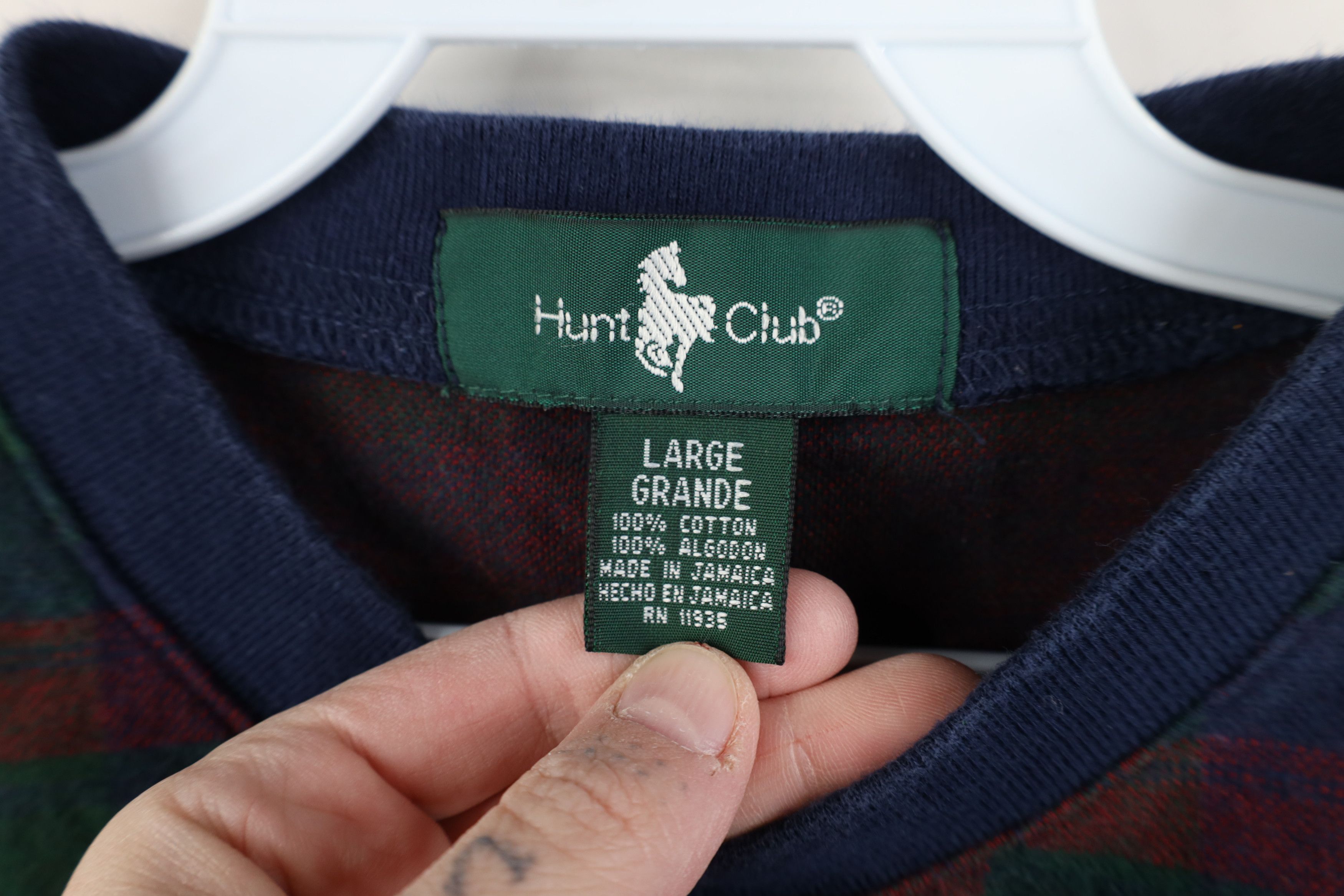Vintage Vintage 90s Streetwear Flannel Henley T-Shirt Plaid Cotton Size US L / EU 52-54 / 3 - 6 Thumbnail