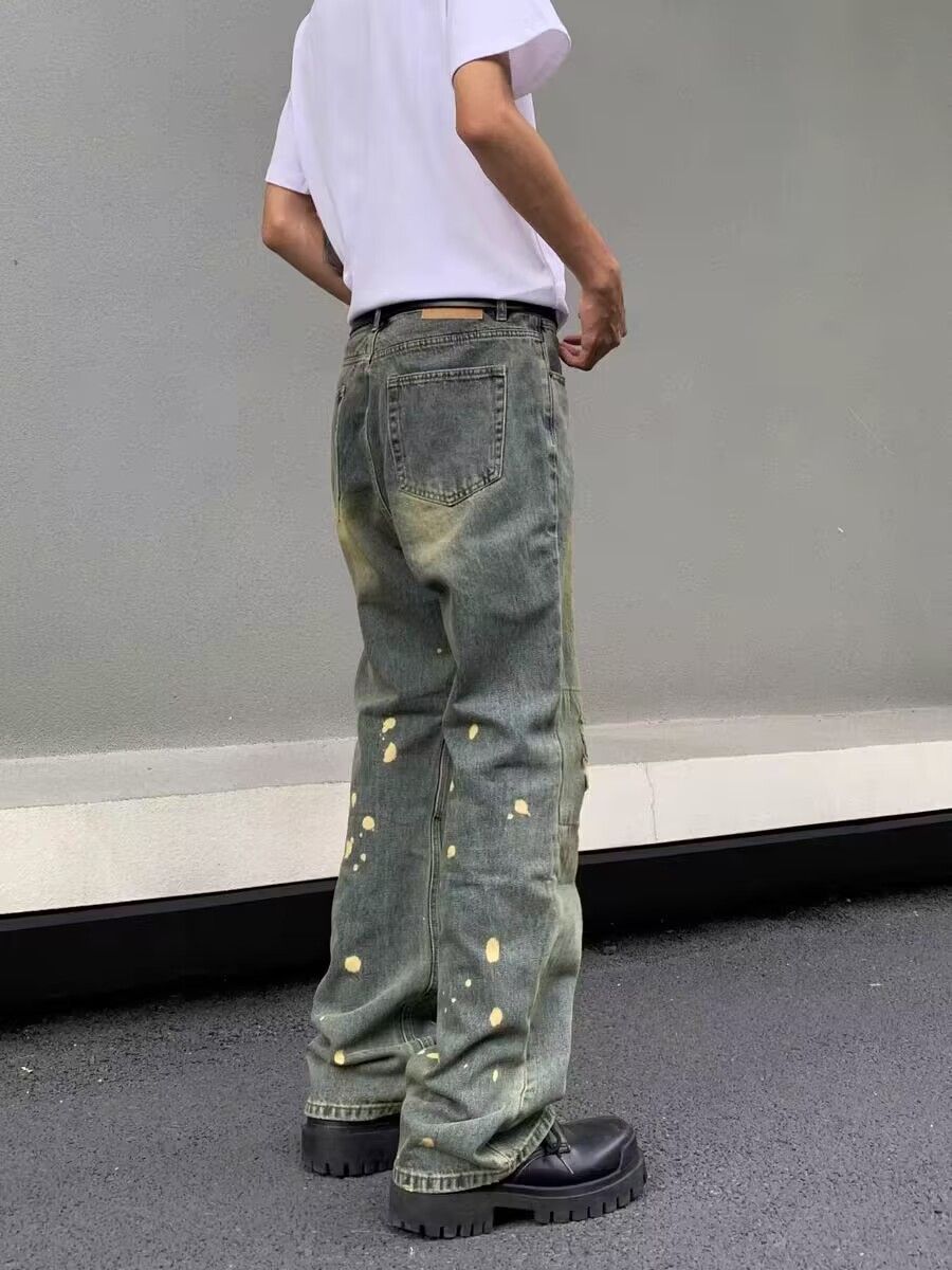 Japanese Brand × Jean Retro nostalgic washed ripped jeans with splashes of ink Size US 32 / EU 48 - 4 Thumbnail