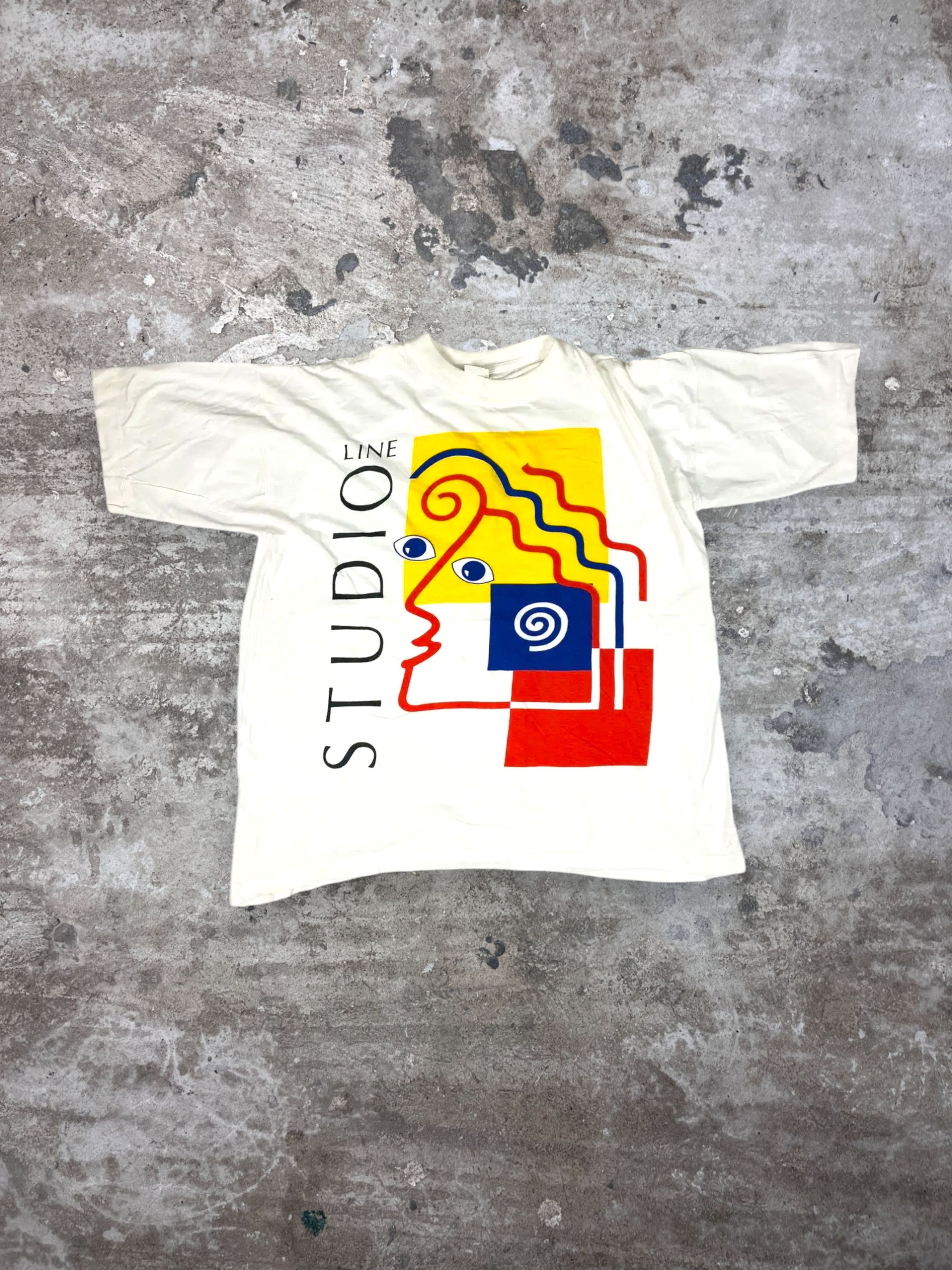 Vintage 1980s PICASSO SINGLE STITCH VINTAGE T SHIRT - № 384 Size US XL / EU 56 / 4 - 1 Thumbnail