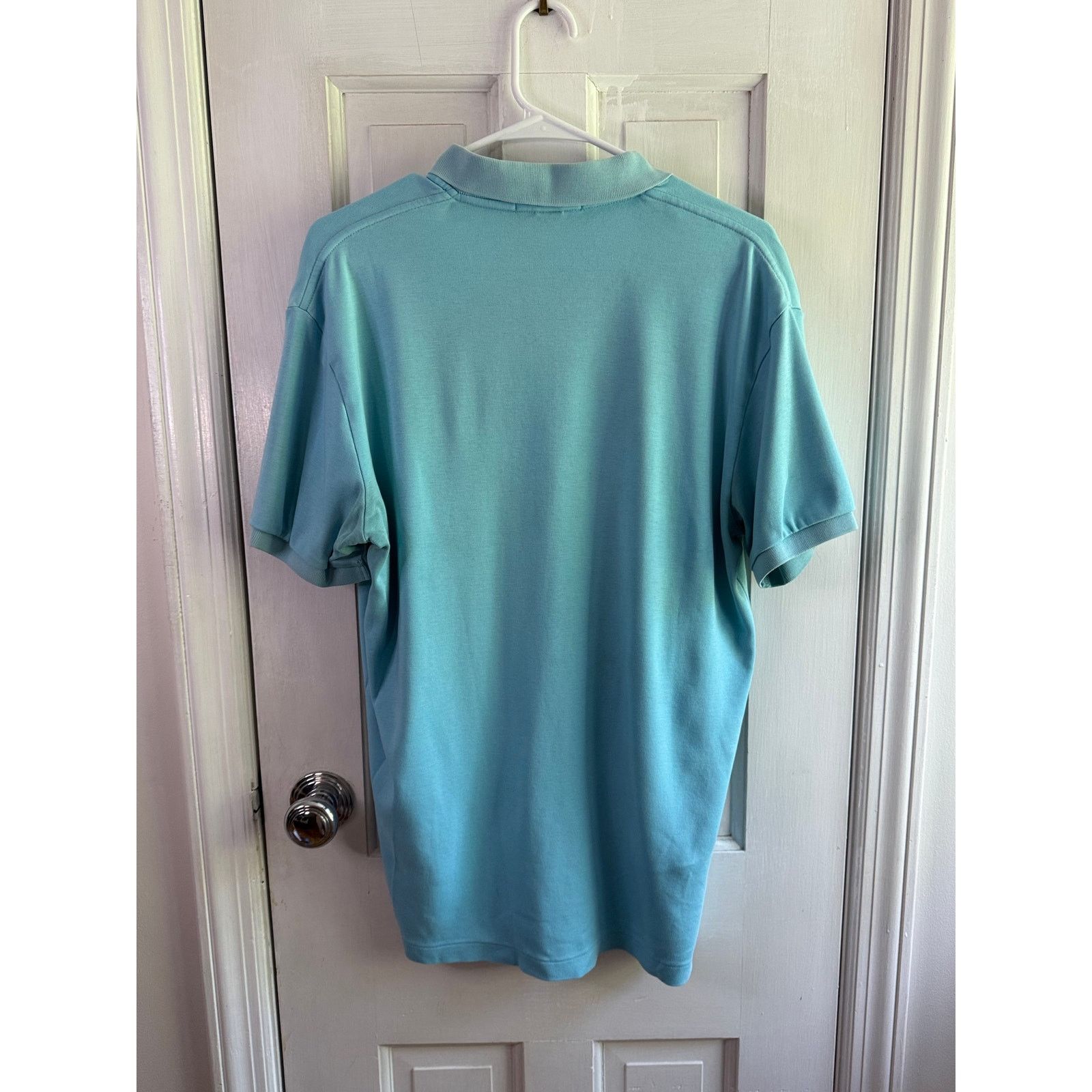 Polo Ralph Lauren Vintage Polo Ralph Lauren Aqua Blue Polo Shirt Gold Pony Med Size US M / EU 48-50 / 2 - 3 Thumbnail