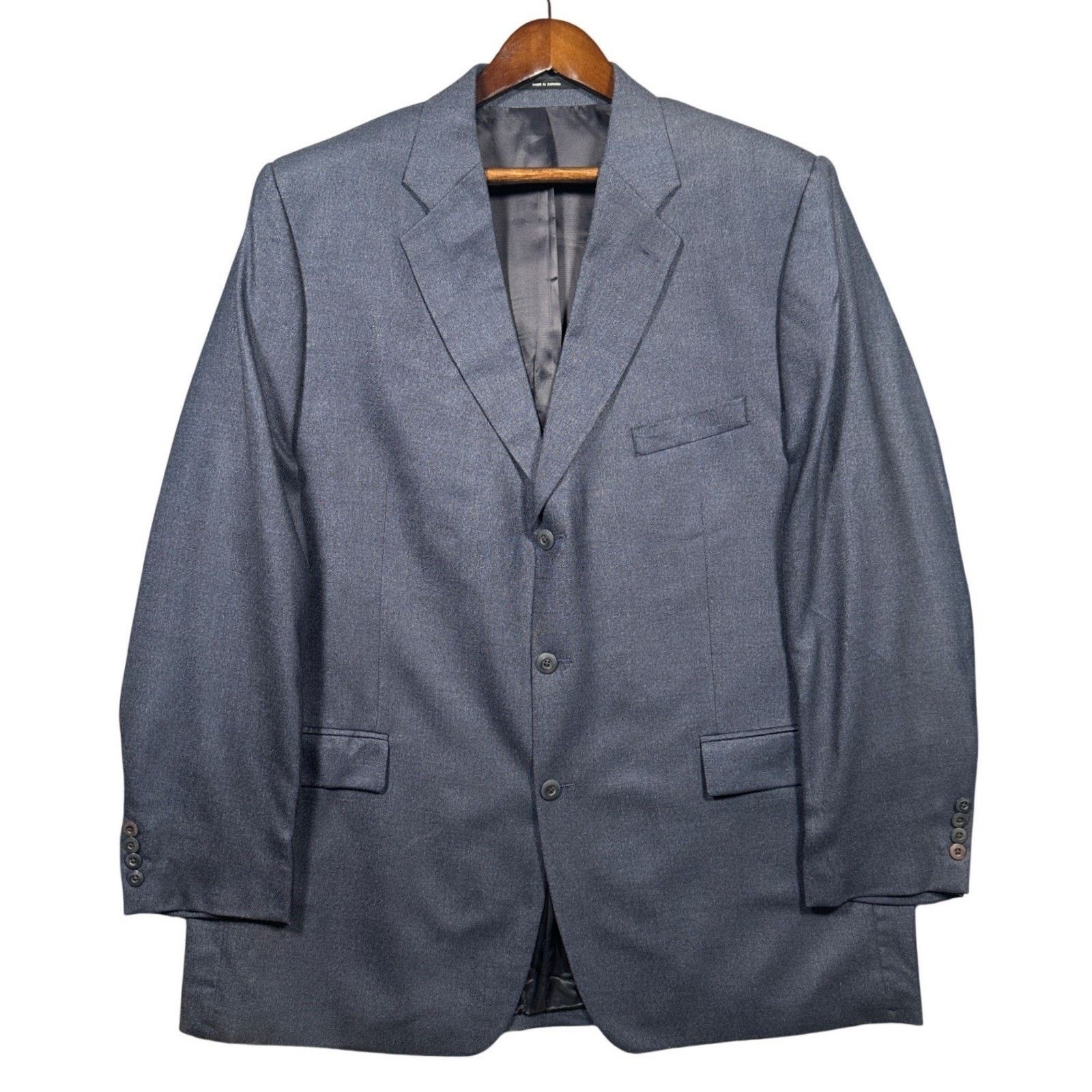 Other Carlo Mandrone Blazer Mens 50L Blue Grey Silk Wool Size 50L - 1 Thumbnail
