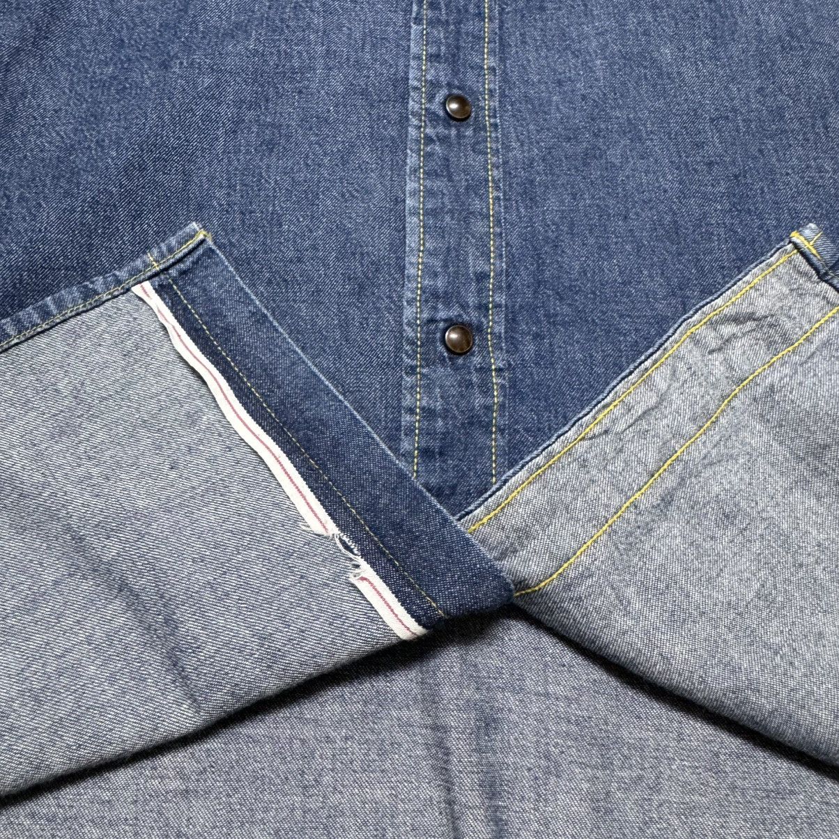 Levi's Vintage 90s Levis Big E Western Denim Shirt Selvedge Size US L / EU 52-54 / 3 - 17 Thumbnail