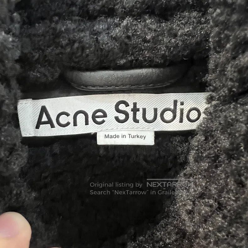 Acne Studios Acne Studios Leather and Fur Pure Black Jacket Size XS / US 0-2 / IT 36-38 - 3 Thumbnail
