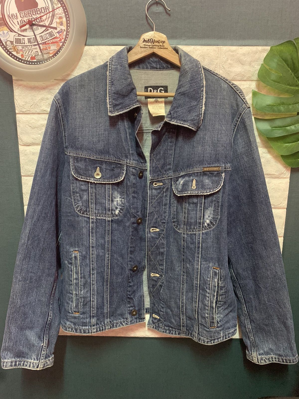 Dolce & Gabbana × Vintage RARE!! Denim Jacket DOLCE & GABBANA Size US M / EU 48-50 / 2 - 2 Thumbnail