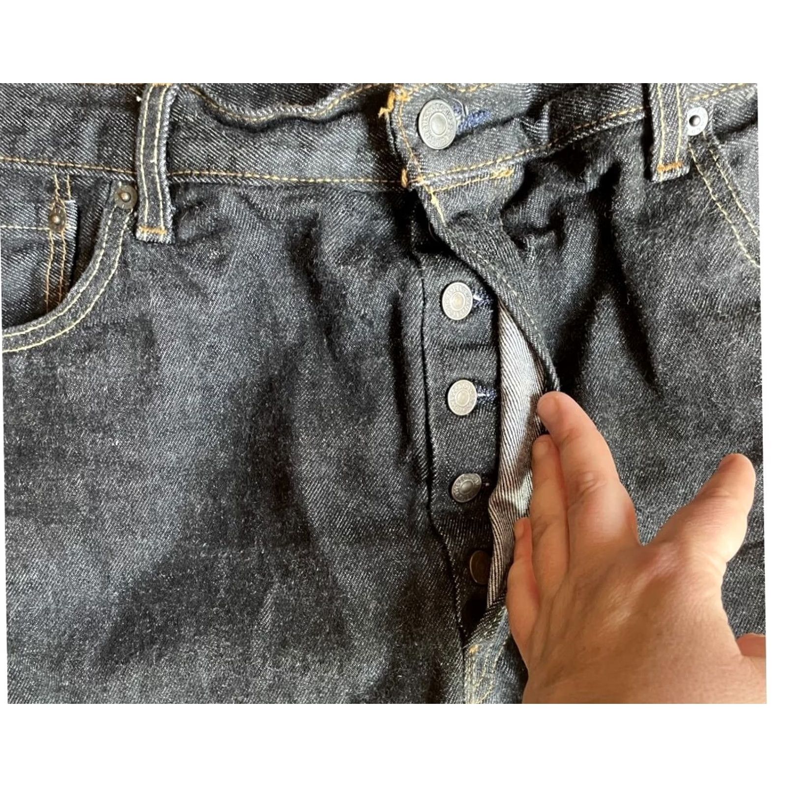 Levi's Levi’s 501 Jeans Men’s Dark Blue 40x30 Straight Leg 5 Button Up Regular Waist Denim Cotton USA 90s Vintage? Size US 40 / EU 56 - 5 Thumbnail