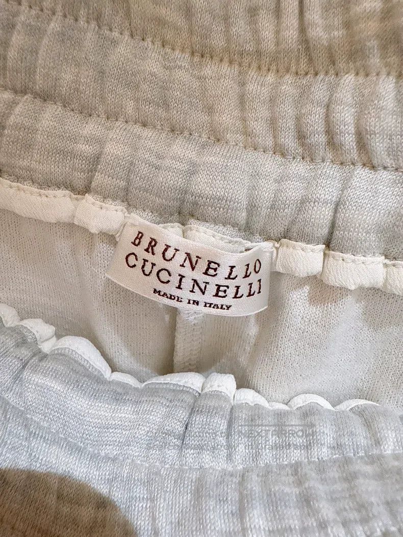 Brunello Cucinelli Brunello Cucinelli size M Light gray silk cotton sport pant Size 25" / US 0 / IT 36 - 8 Thumbnail