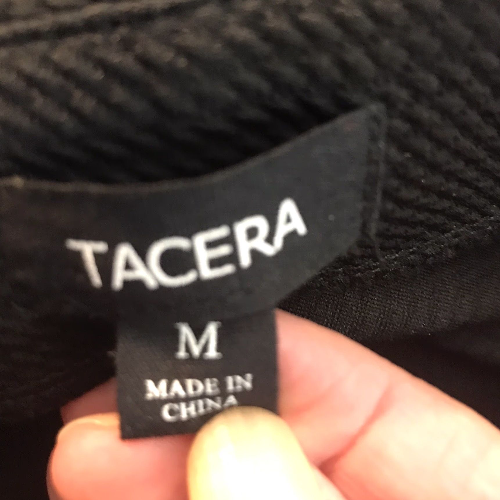 Vintage Tacera Black Textured Pull On Midi Skirt Women Size M Size 32" / US 10 / IT 46 - 7 Thumbnail