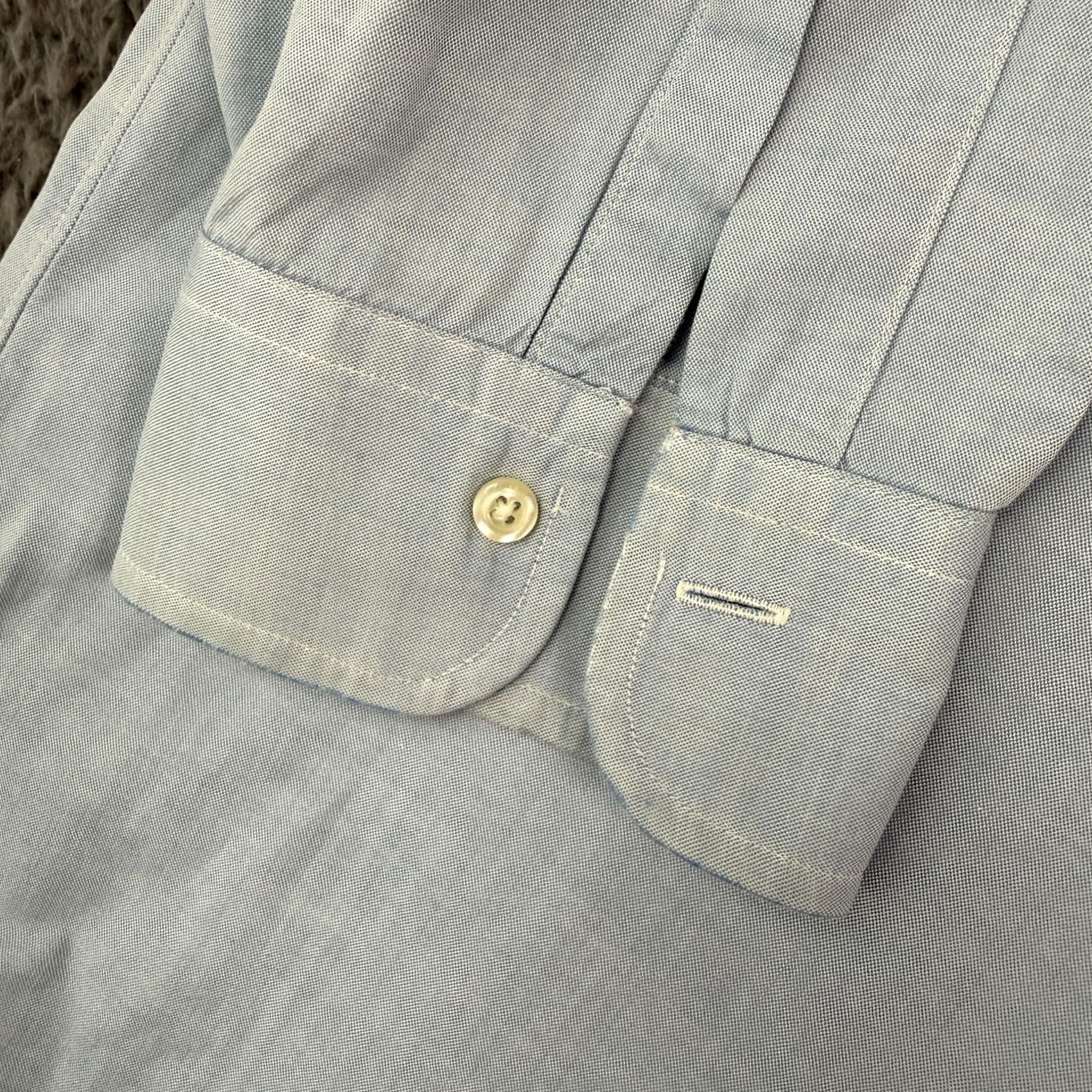 Brooks Brothers VINTAGE Brooks Brothers Makers Button Down Shirt Mens 18-3 Blue USA Made 80s Size US XXL / EU 58 / 5 - 5 Thumbnail