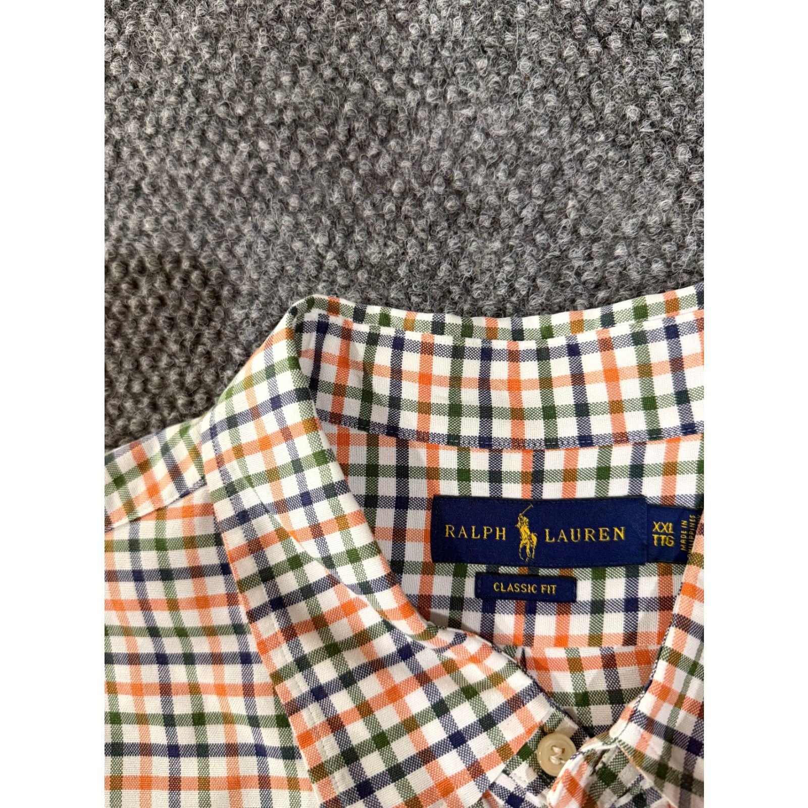 Ralph Lauren Ralph Lauren Button-Up Shirt Mens 2XL White Orange Green Check Long Sleeve Casual Size US XXL / EU 58 / 5 - 5 Thumbnail