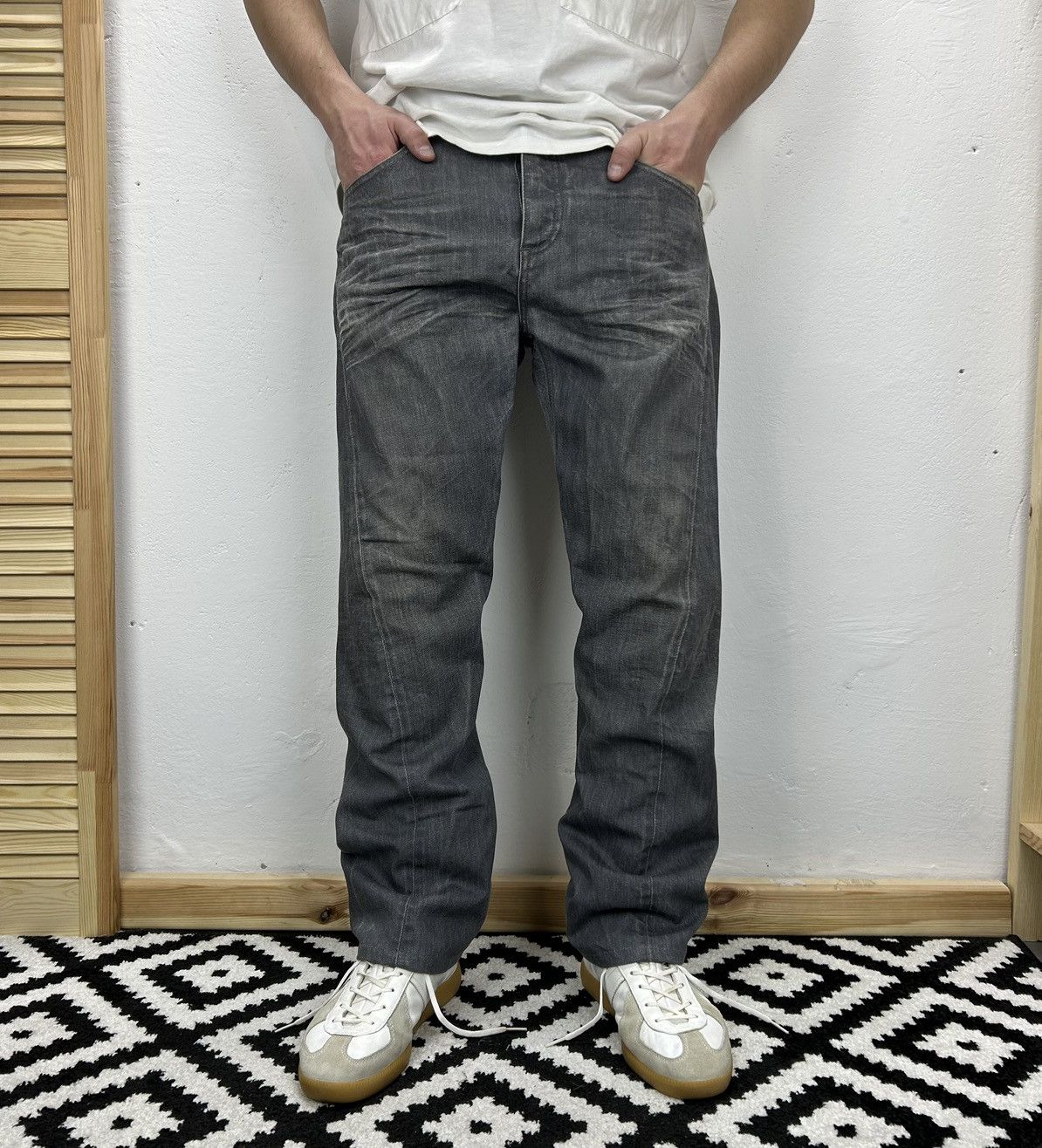 Allsaints AllSaints Men’s Grey Denim jeans size 32 Size US 33 - 1 Thumbnail