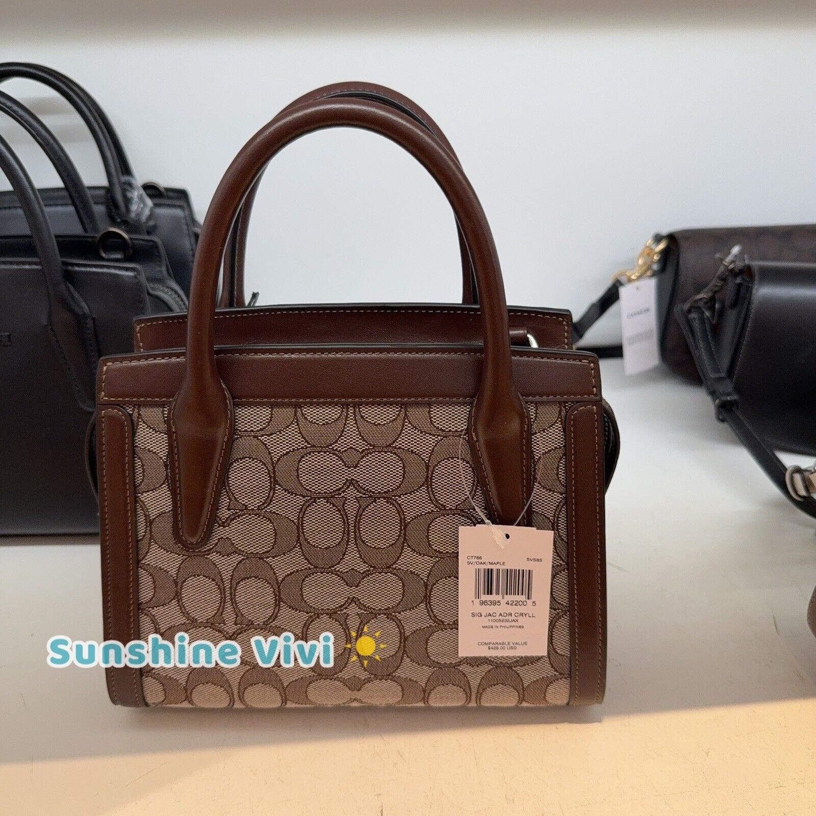 Coach NWT COACH Andrea Carryall Bag CT766 Silver /Oak/Maple Size ONE SIZE - 4 Thumbnail
