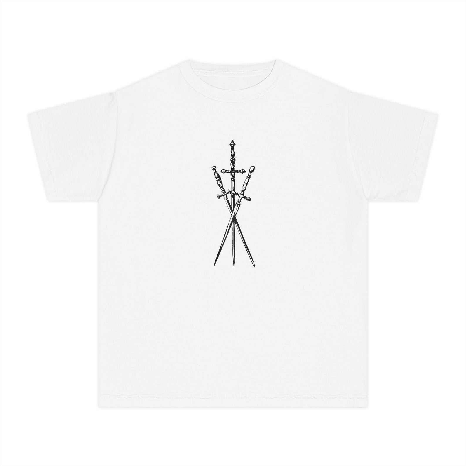Other Medieval Swords Graphic Baby Tee – Y2K Gothic Grunge Style Size S / US 4 / IT 40 - 2 Thumbnail