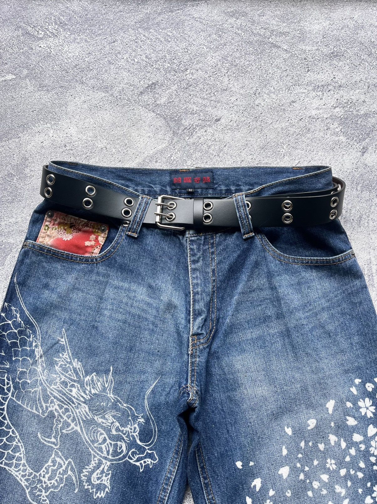 Jorts Dragon Printed Karakuri Style