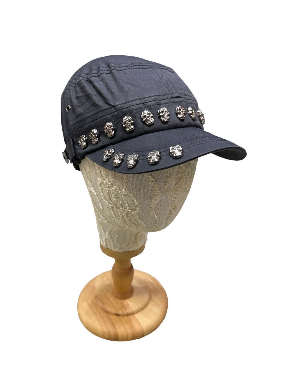 Japanese Brand SKULL STUDDED PAINTER CAP HAT Size ONE SIZE - 1 Thumbnail