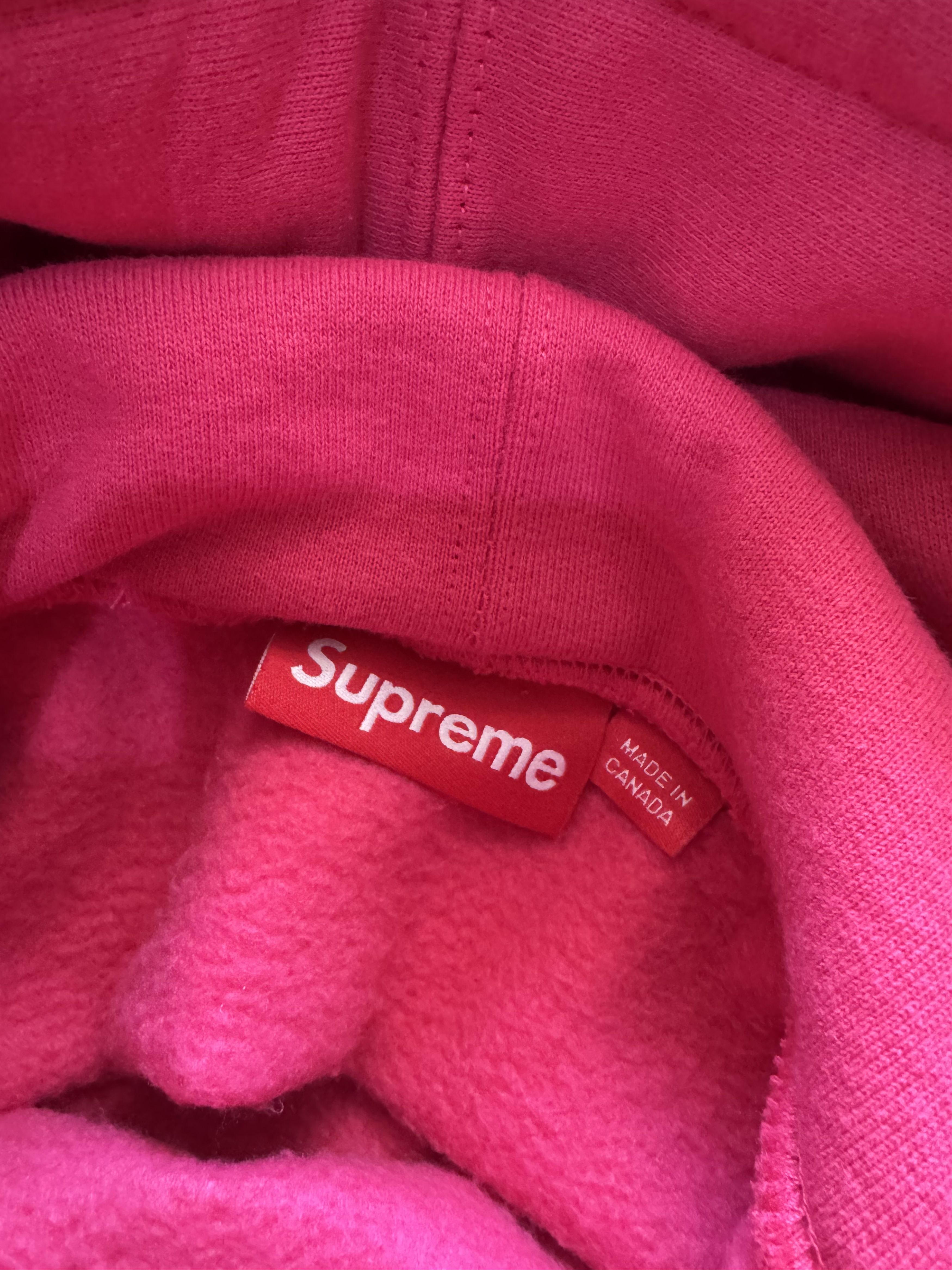 Supreme Supreme Classic Logo Hooded Sweatshirt Bright Fuchsia Size US S / EU 44-46 / 1 - 2 Thumbnail