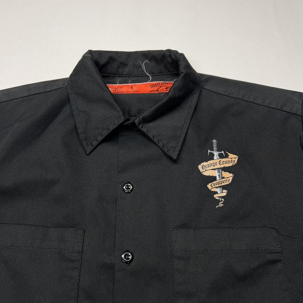 Vintage VTG Orange County Choppers Button Shirt Black Mechanic Work Size US L / EU 52-54 / 3 - 3 Thumbnail